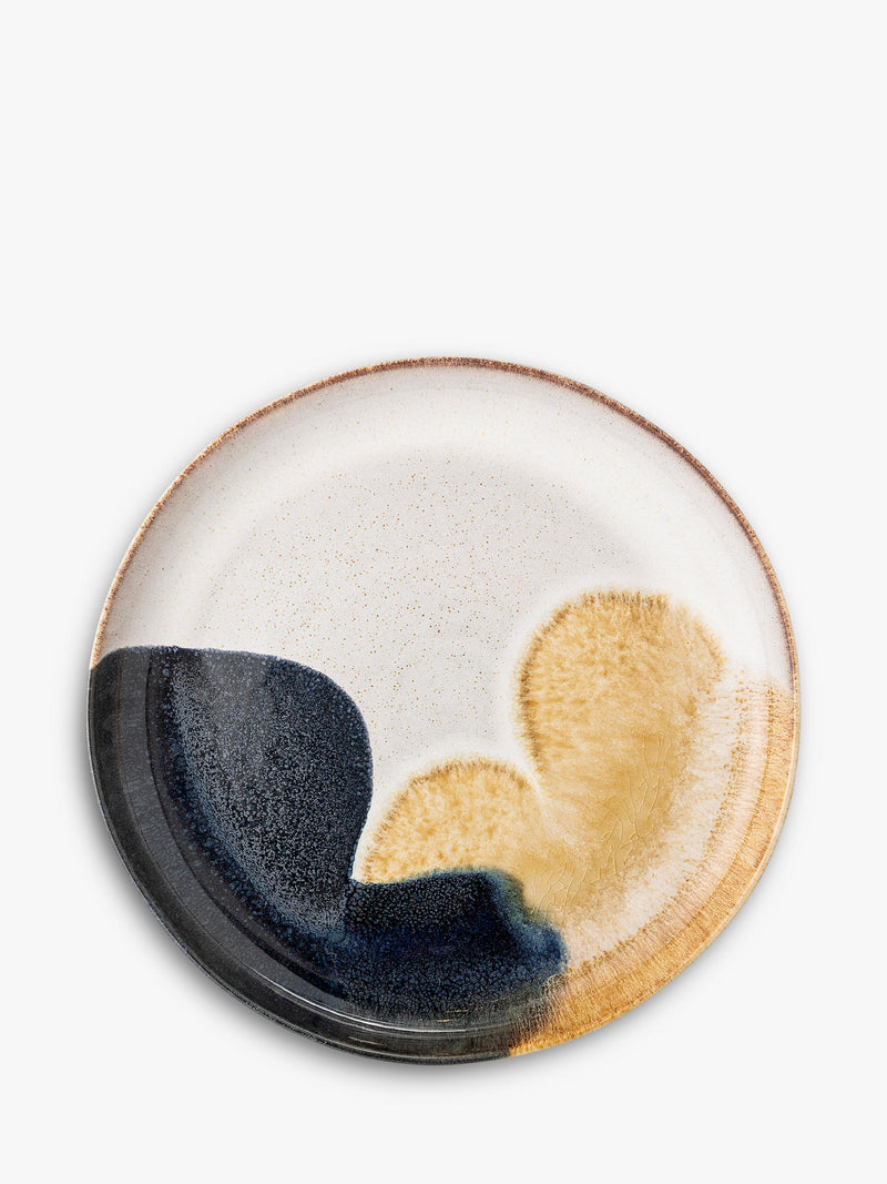 Bloomingville Jules stoneware serving platter 35cm blue - British product
