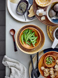 Bloomingville Jules stoneware serving platter 35cm blue - British product