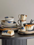 Bloomingville Jules stoneware serving platter 35cm blue - British product