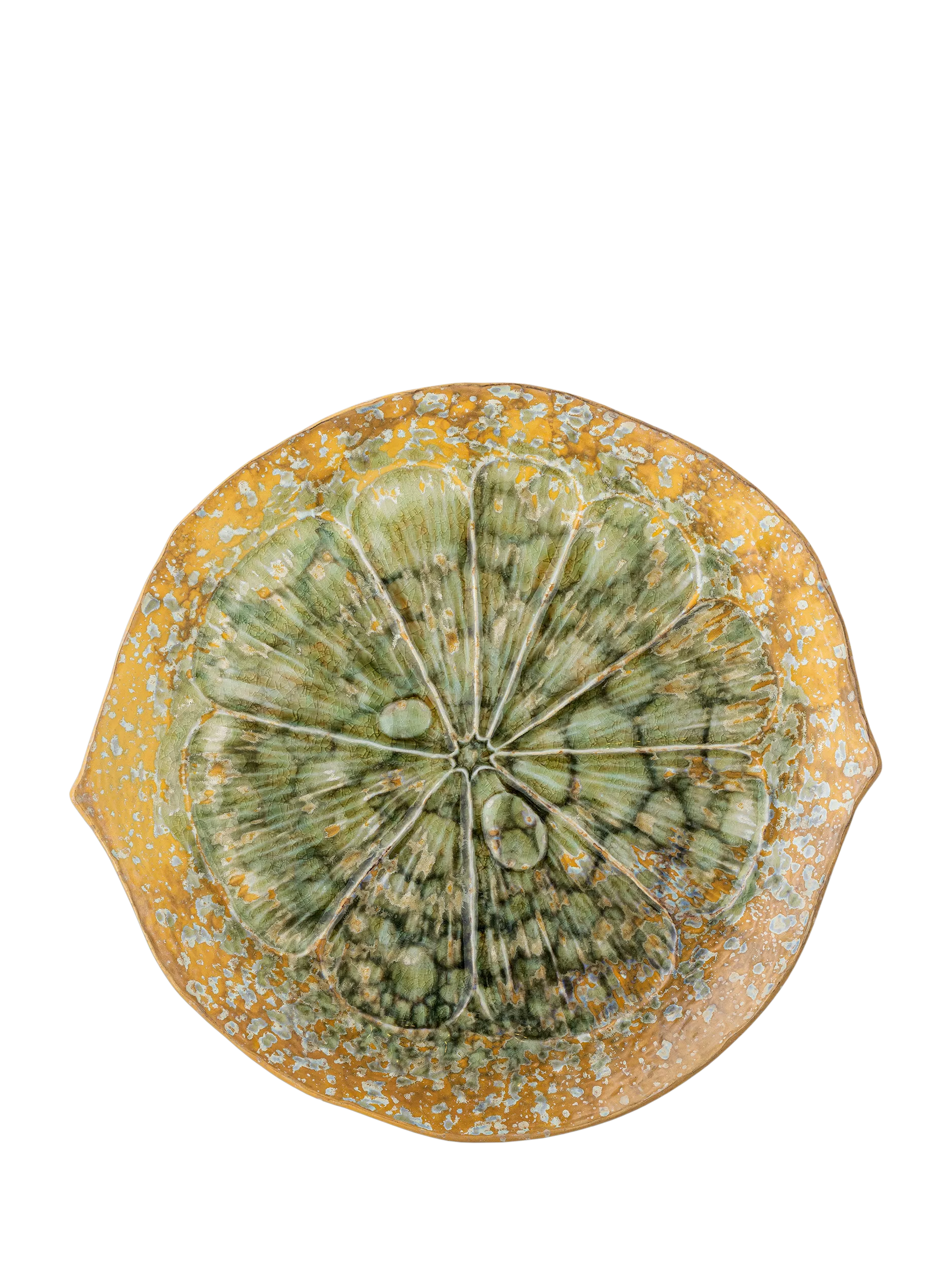 Bloomingville Milani reactive glaze green serving dish 30cm - British product