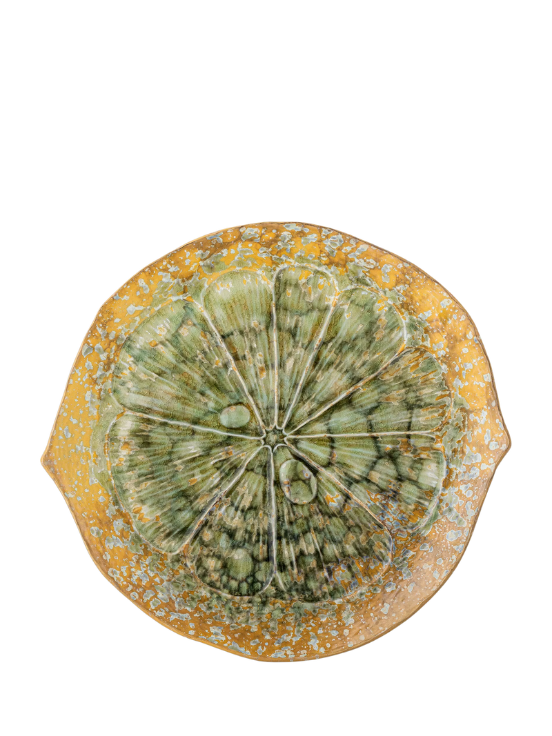 Bloomingville Milani reactive glaze green serving dish 30cm - British product