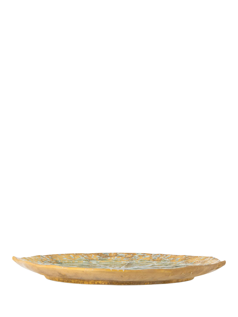 Bloomingville Milani reactive glaze green serving dish 30cm - British product