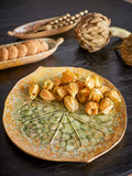 Bloomingville Milani reactive glaze green serving dish 30cm - British product