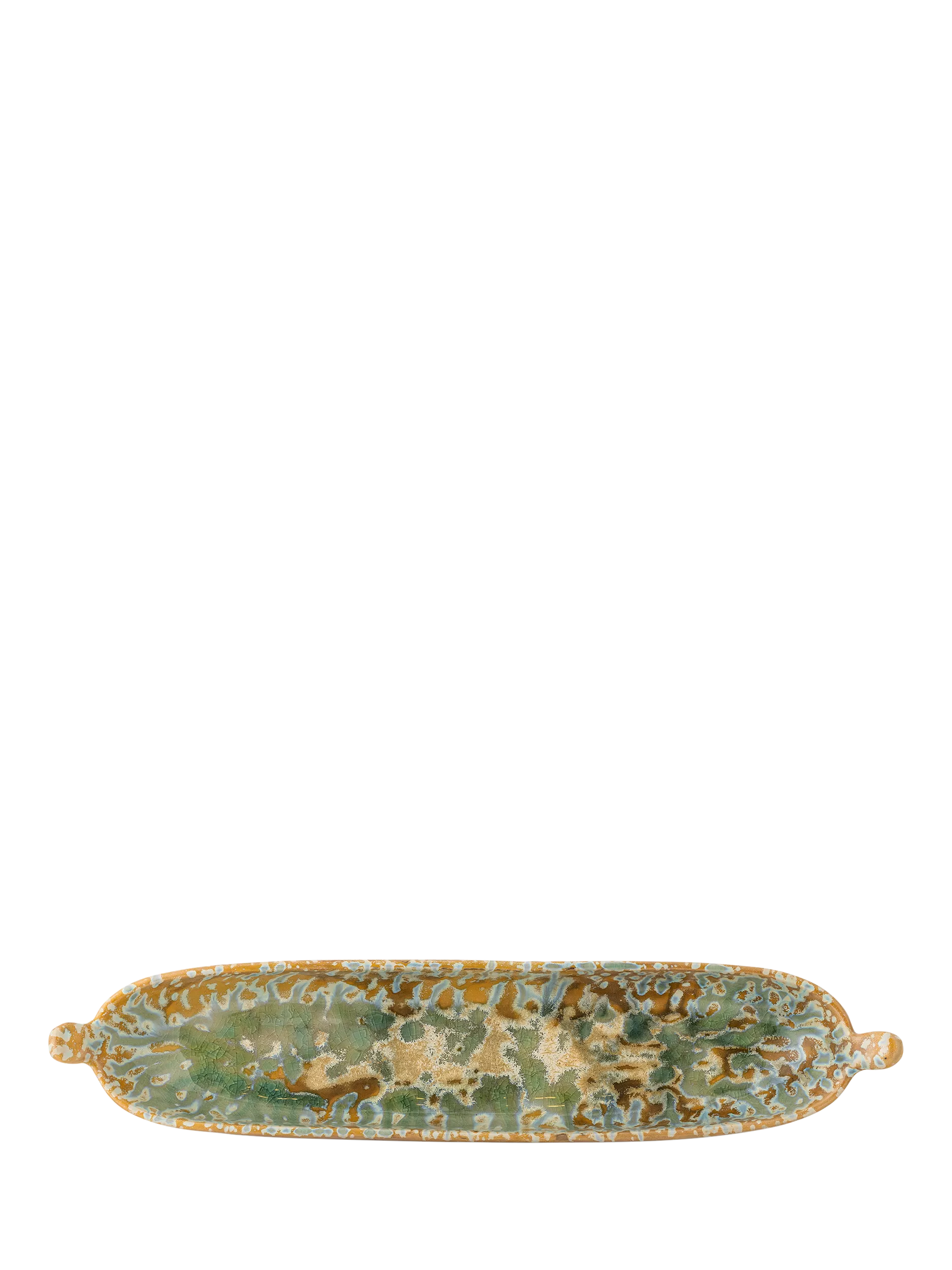 Bloomingville Milani reactive glaze stoneware serving dish 34cm, imported from the UK