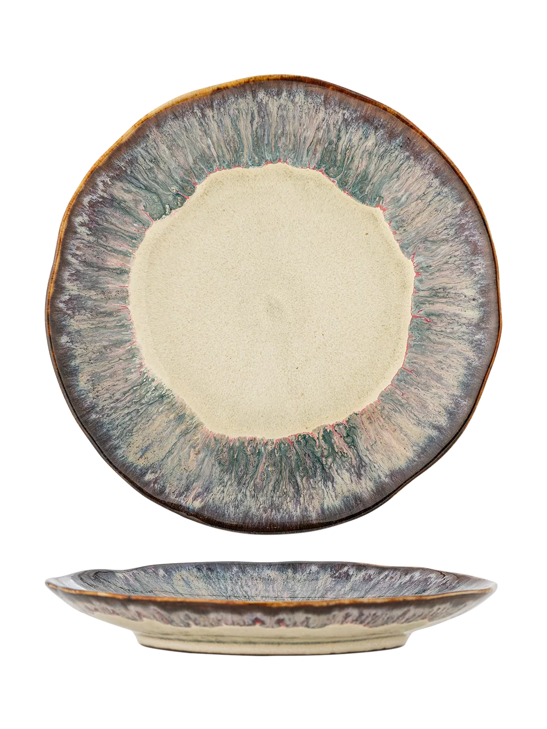 Bloomingville Imogen reactive glaze stoneware plate 16.5cm, imported from the UK