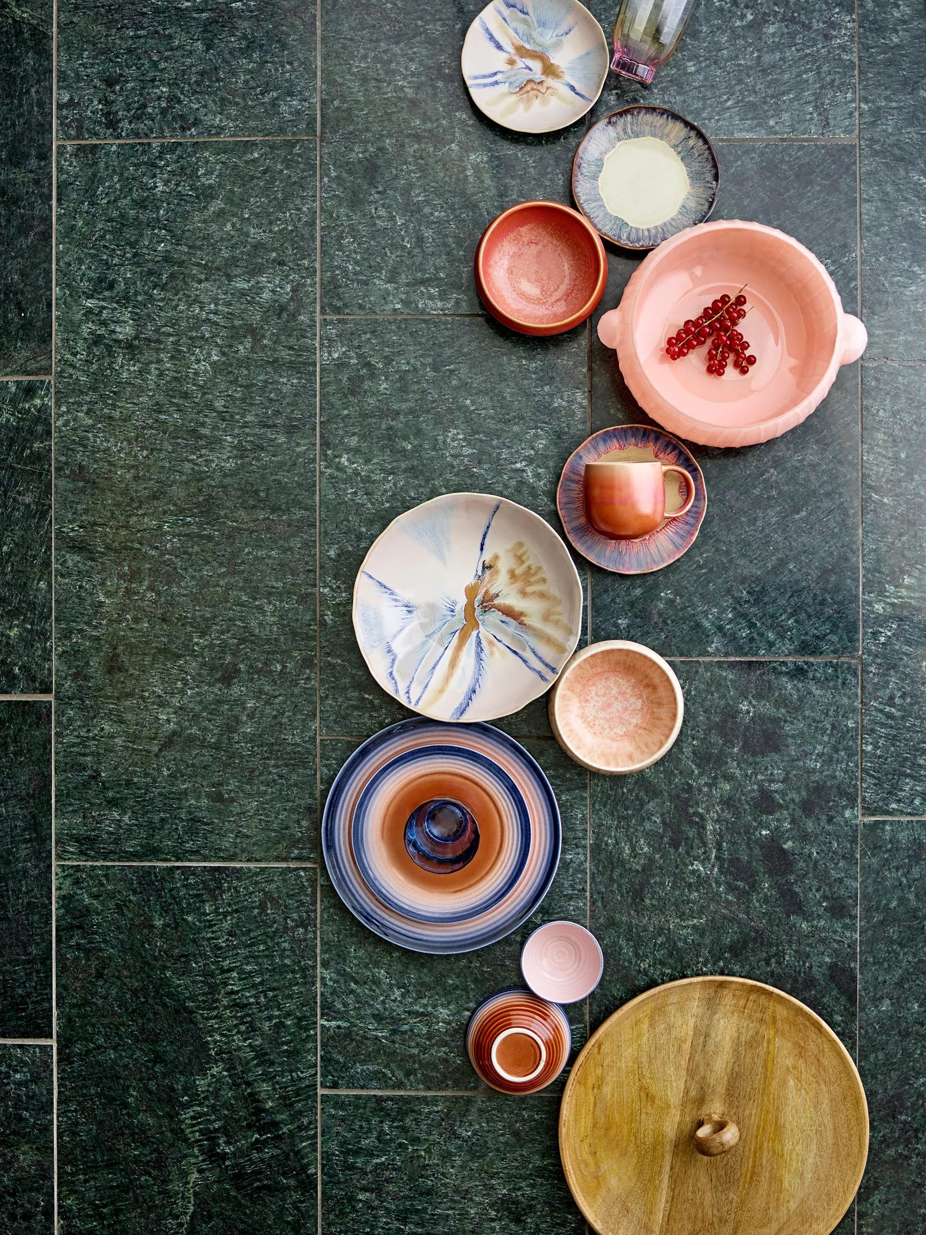 Bloomingville Imogen reactive glaze stoneware plate 16.5cm, imported from the UK