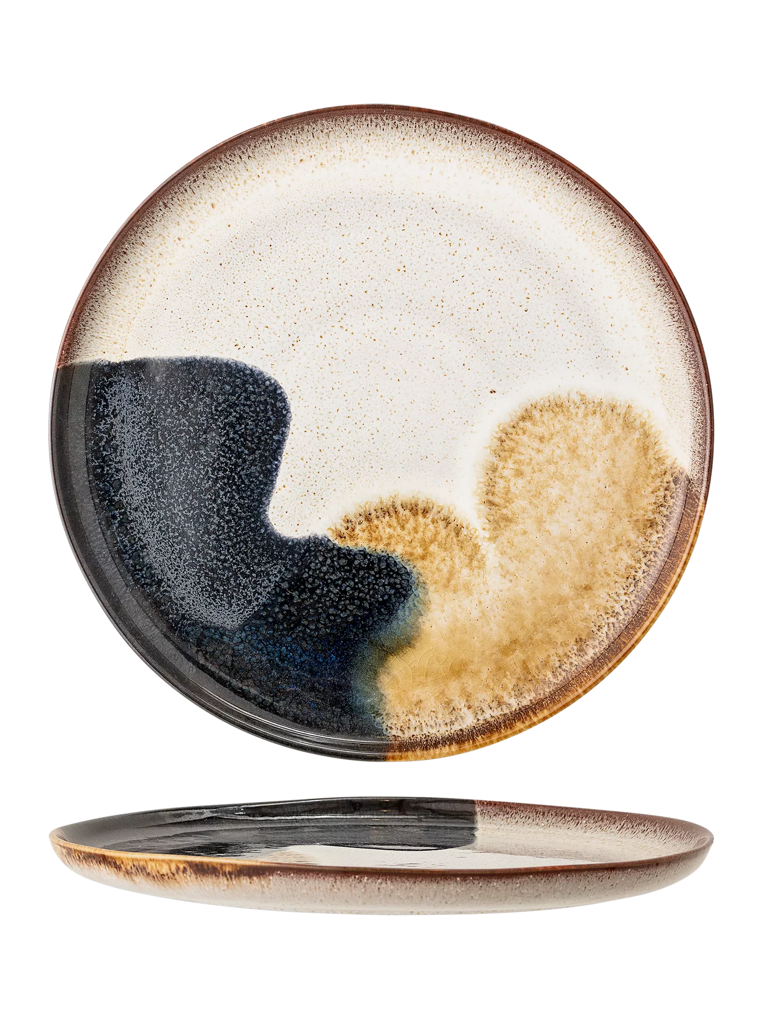 Bloomingville stoneware dinner plate blue 28cm, UK version