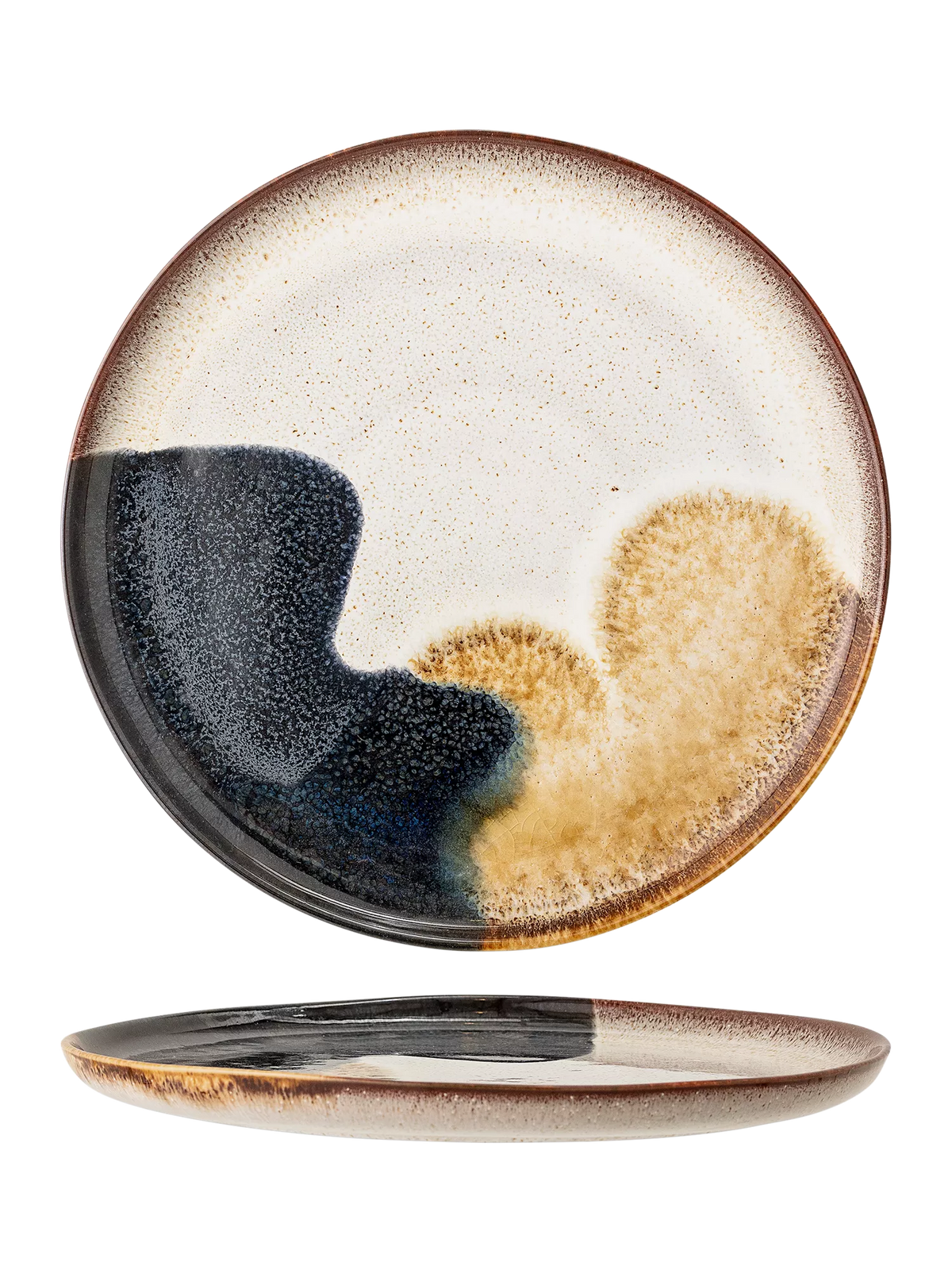 Bloomingville stoneware dinner plate blue 28cm, UK version