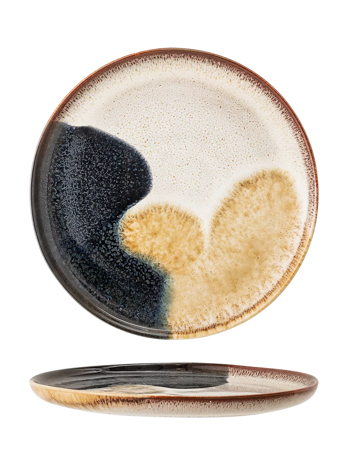 Bloomingville stoneware side plate blue 22cm - British product