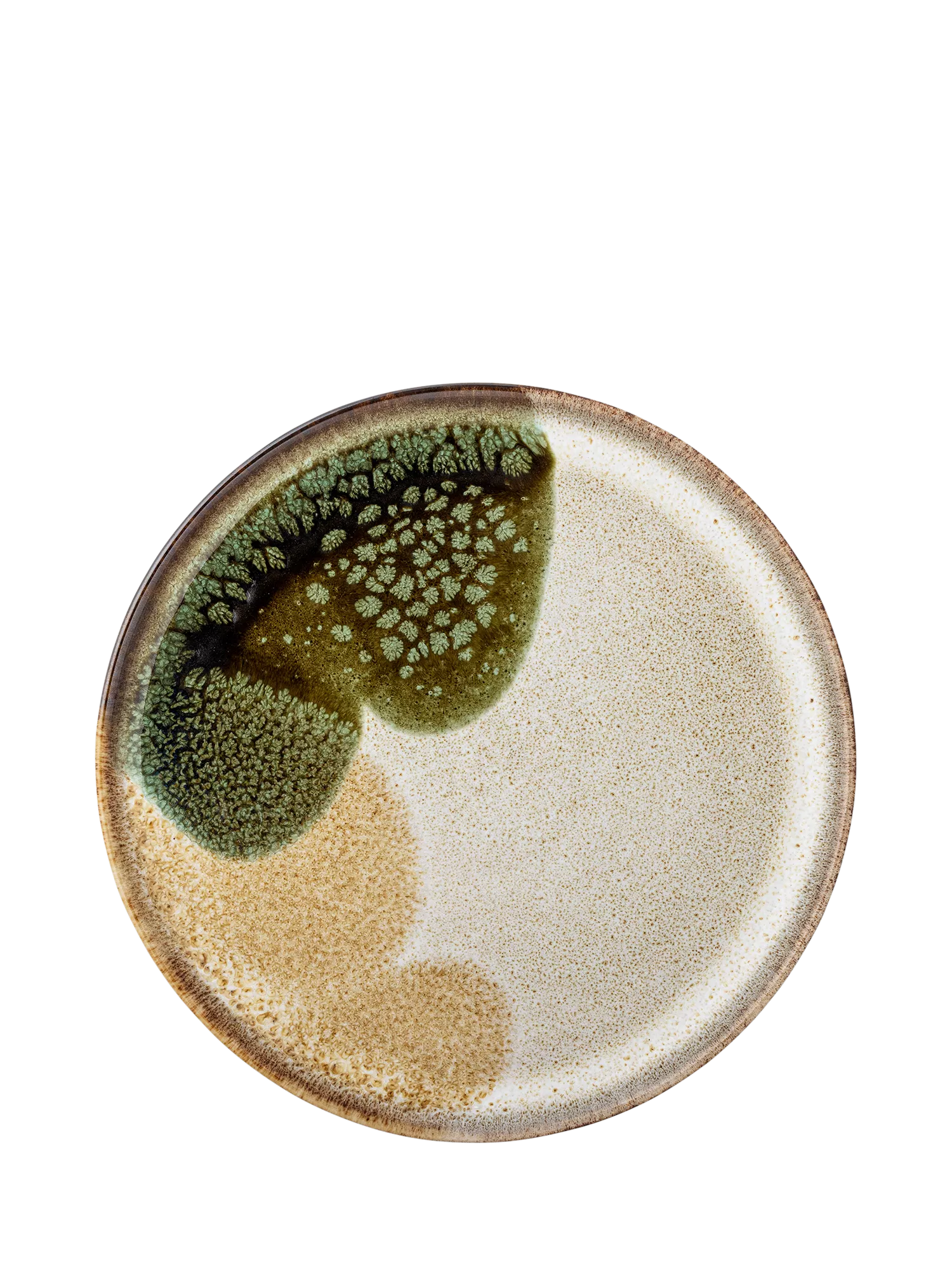 Bloomingville stoneware side plate green 22cm, imported from the UK
