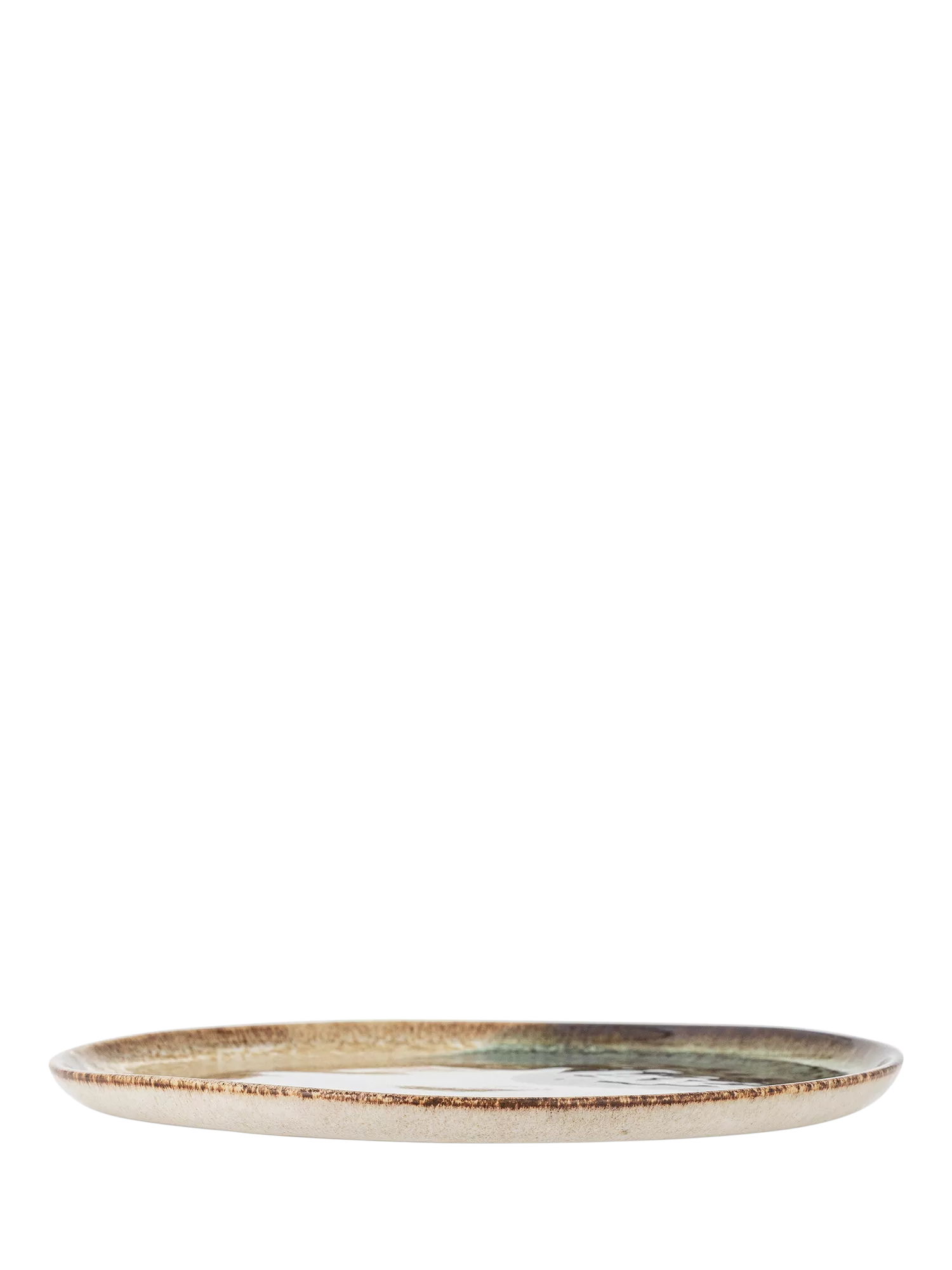 Bloomingville stoneware side plate green 22cm, imported from the UK