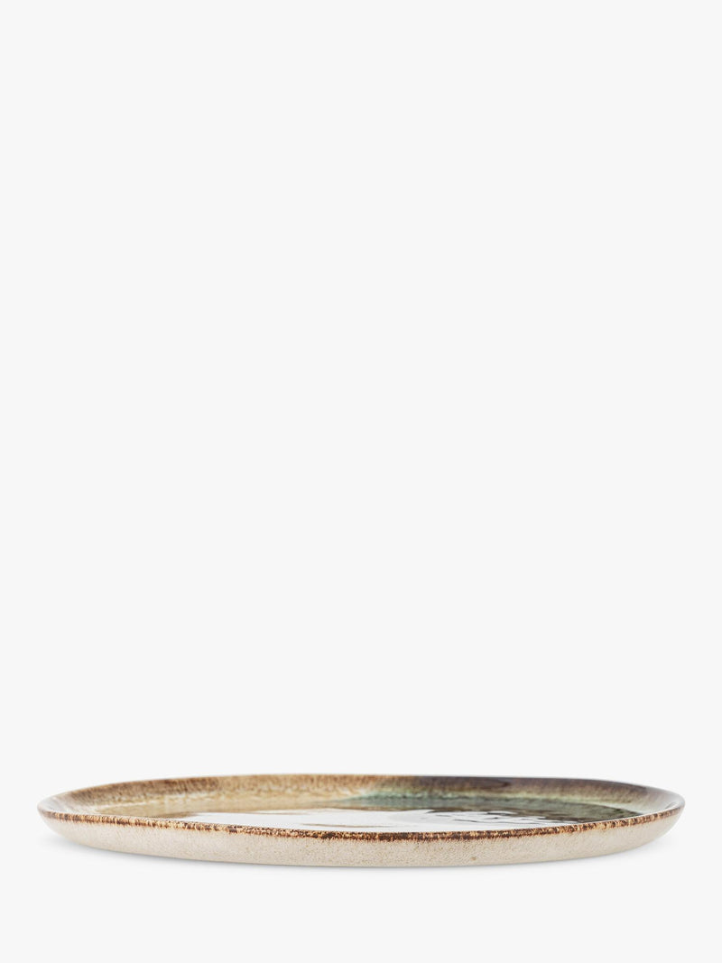 Bloomingville stoneware side plate green 22cm, imported from the UK