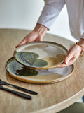 Bloomingville stoneware side plate green 22cm, imported from the UK