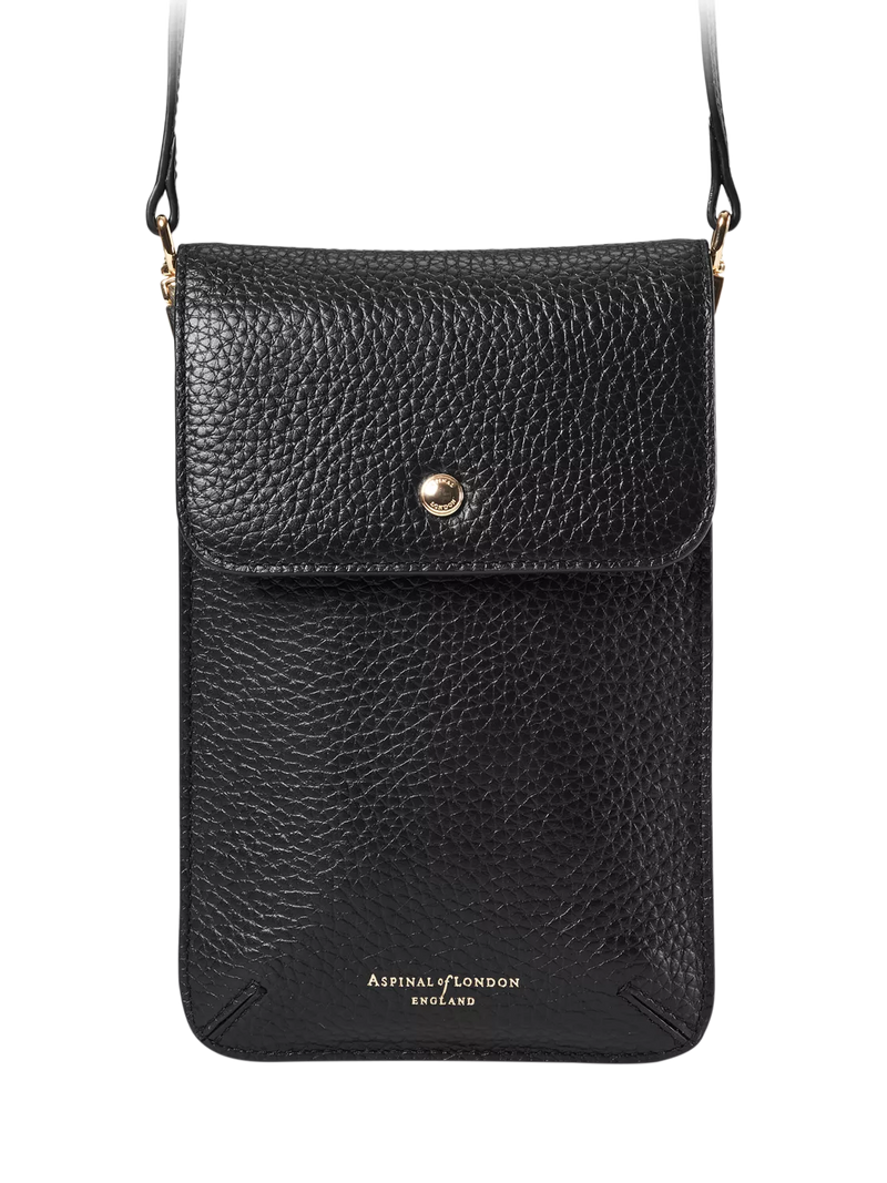 Aspinal of London Duo Phone Leather Crossbody Pouch - British product