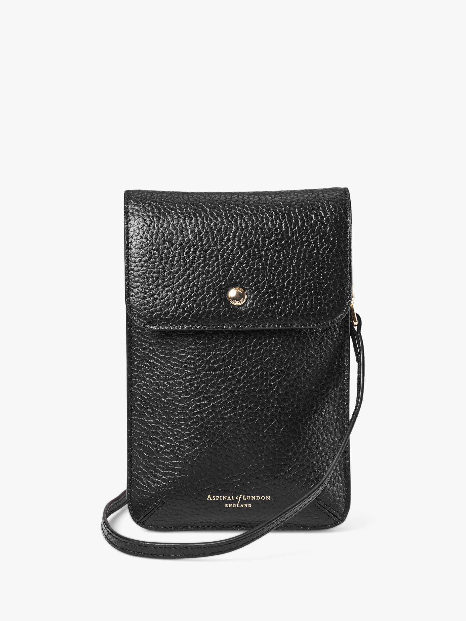 Aspinal of London Duo Phone Leather Crossbody Pouch - British product