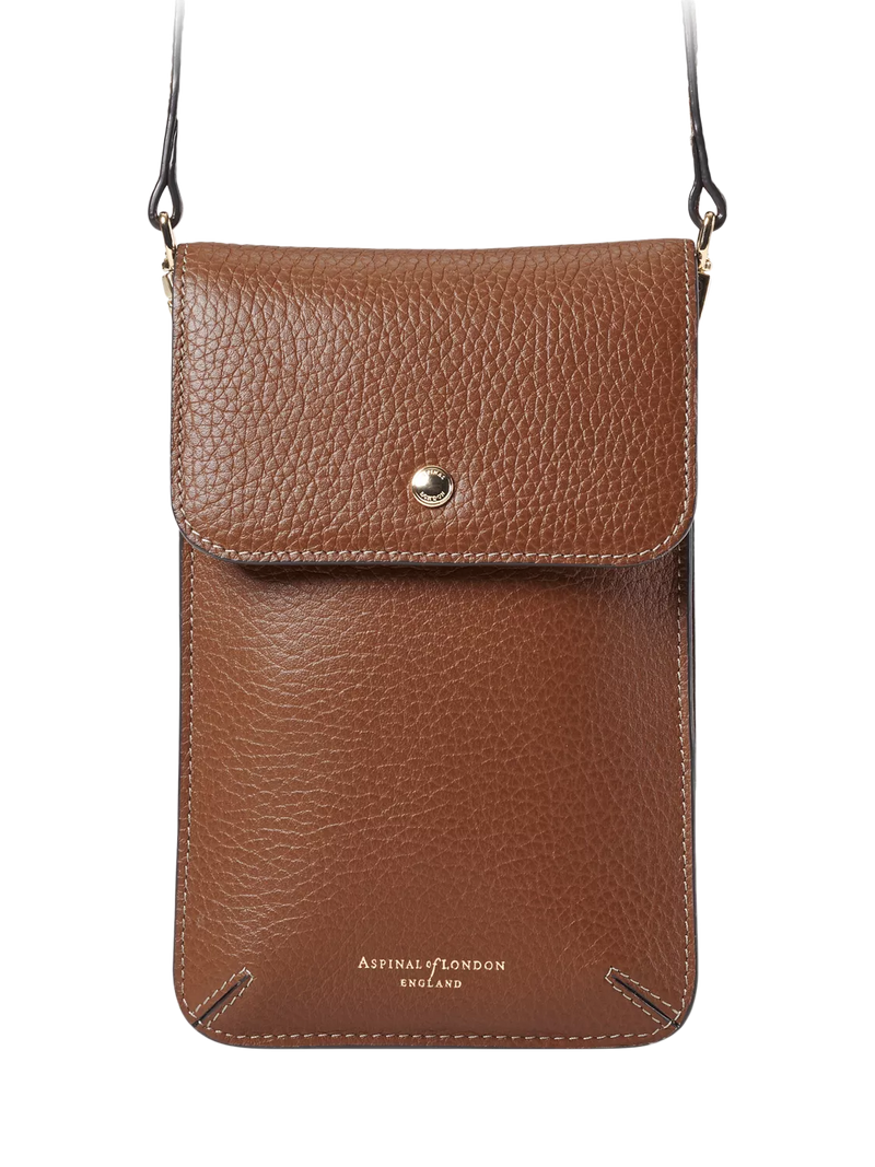 Aspinal of London Duo Phone Leather Crossbody Pouch