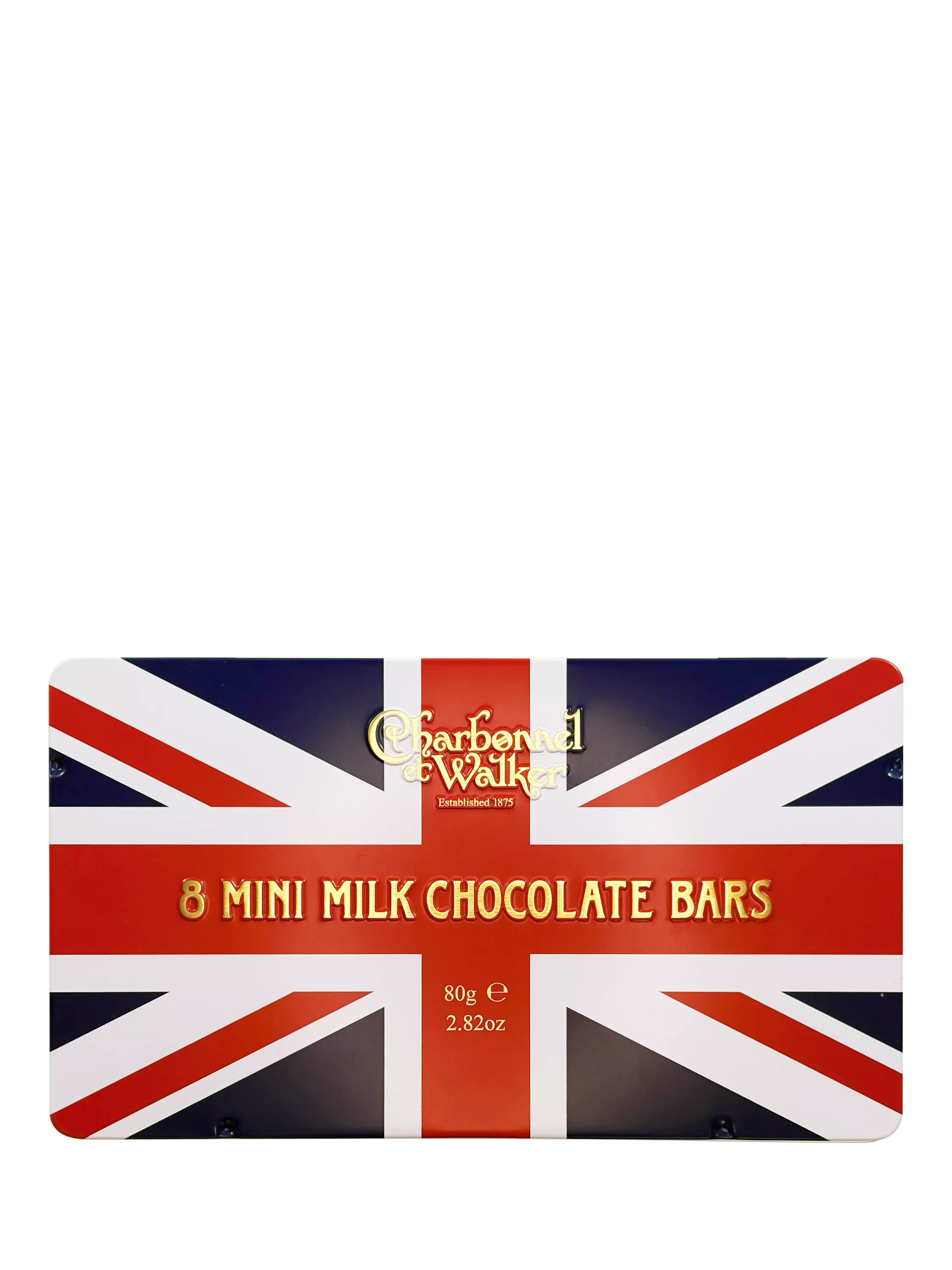 Charbonnel et Walker milk chocolate slims tin 80g, imported from the UK