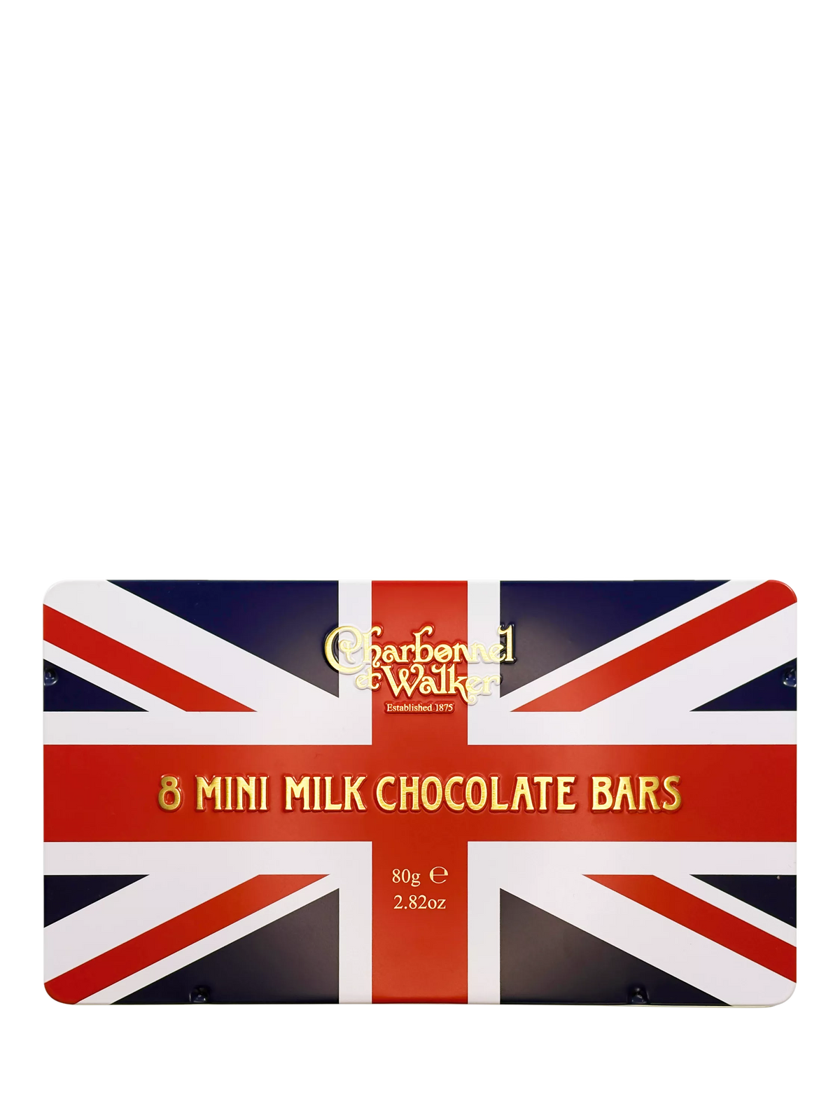 Charbonnel et Walker milk chocolate slims tin 80g, imported from the UK
