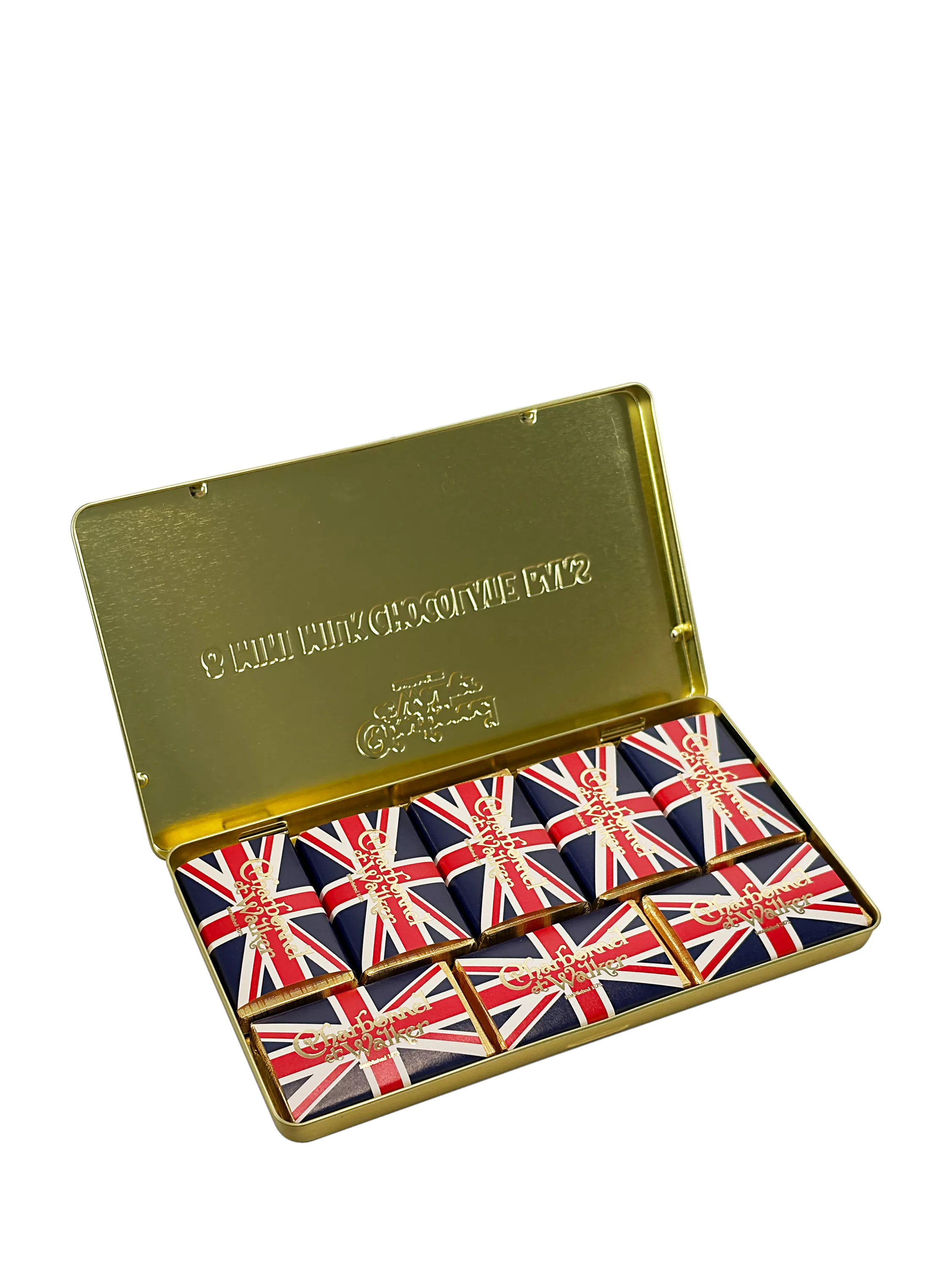 Charbonnel et Walker milk chocolate slims tin 80g, imported from the UK