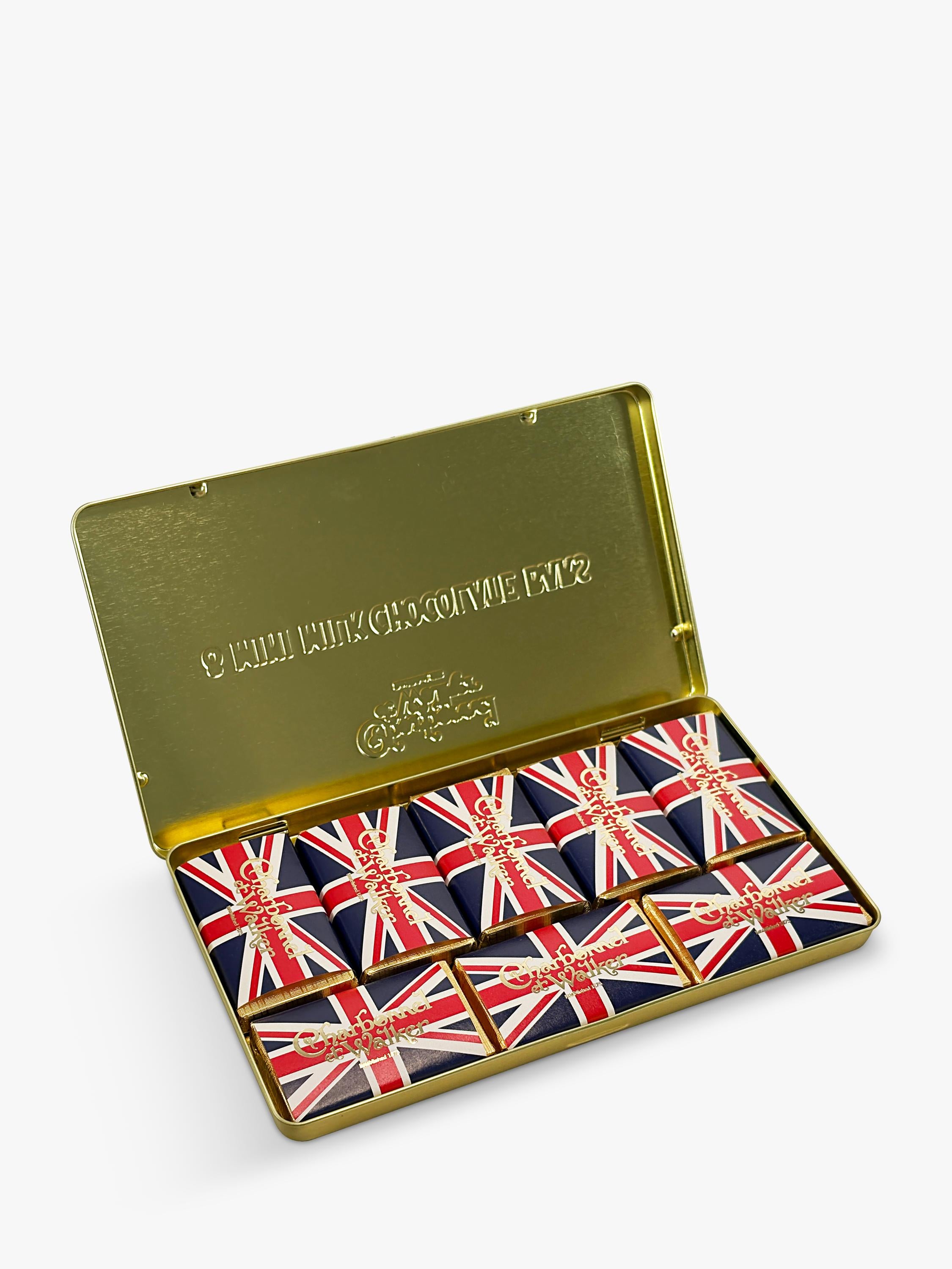 Charbonnel et Walker milk chocolate slims tin 80g, imported from the UK