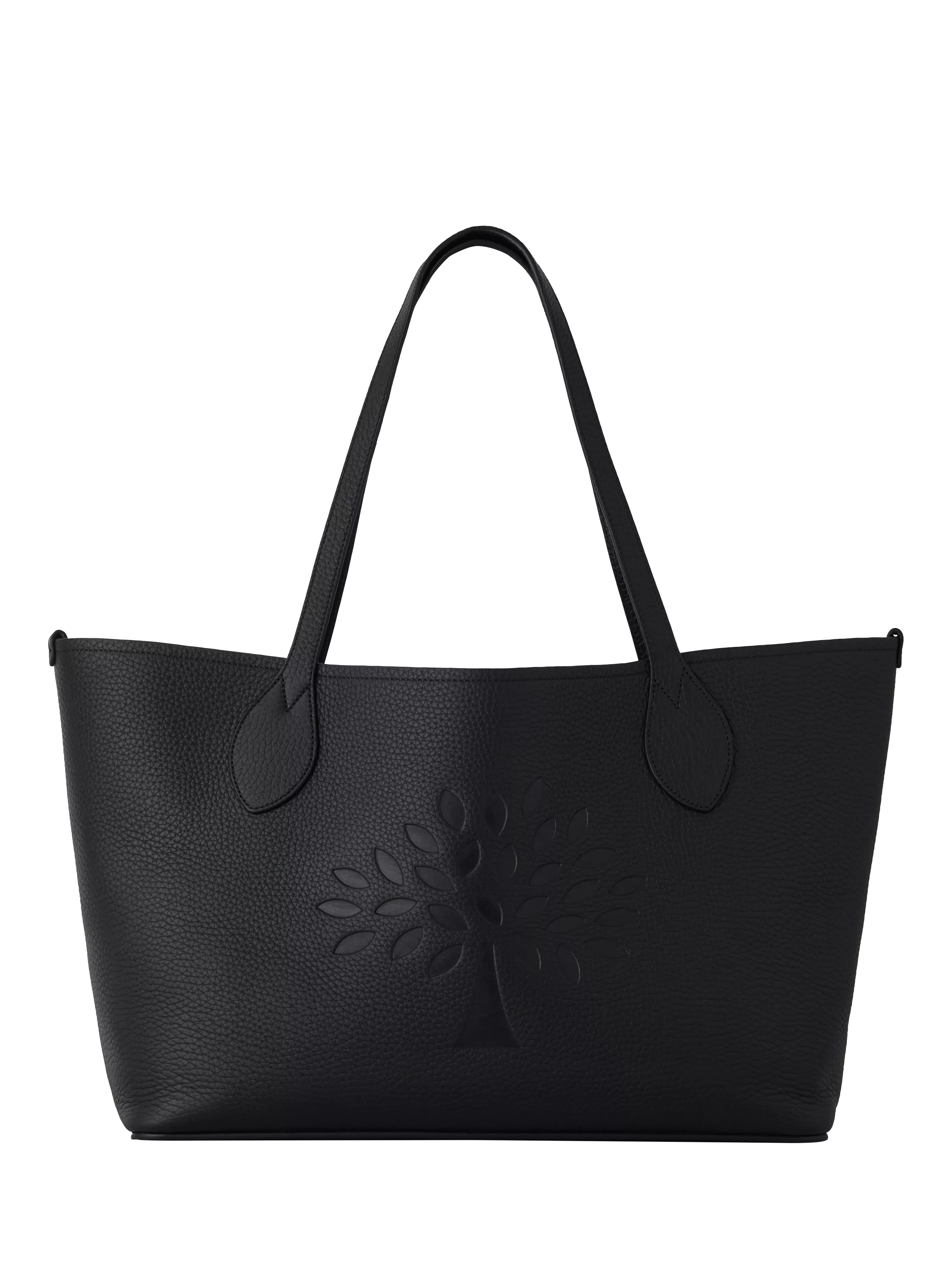 Mulberry Leather Twin Handle Tree Tote Bag