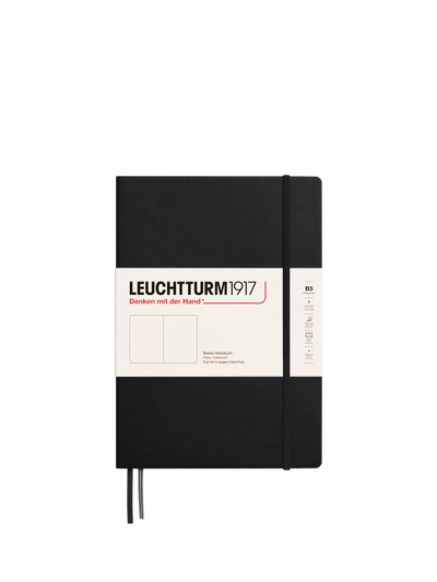 John Lewis LEUCHTTURM1917 B5 Plain Hardcover Notebook Black- Buy online at McGrocer