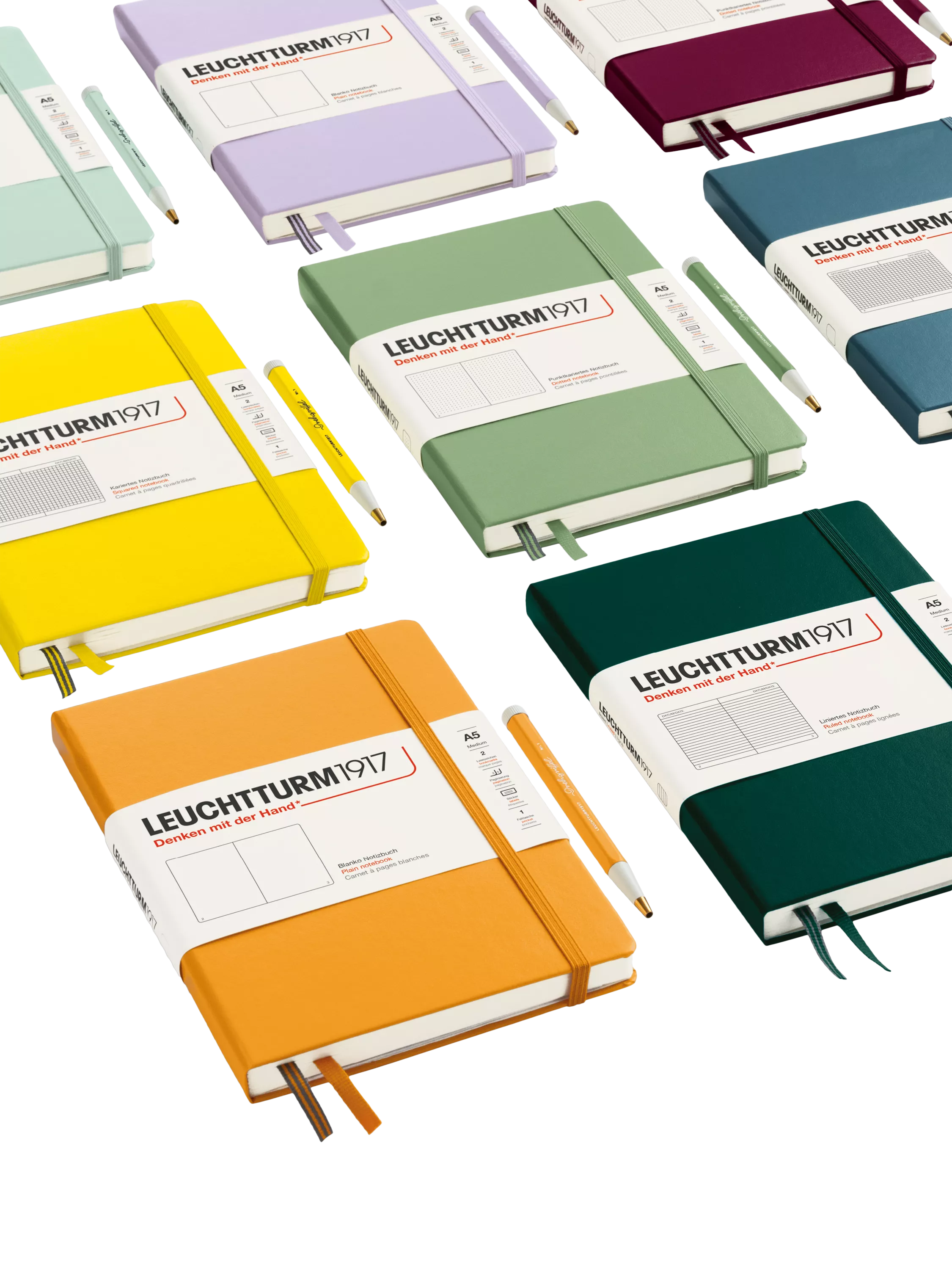 LEUCHTTURM1917 B5 plain hardcover notebook, imported from the UK