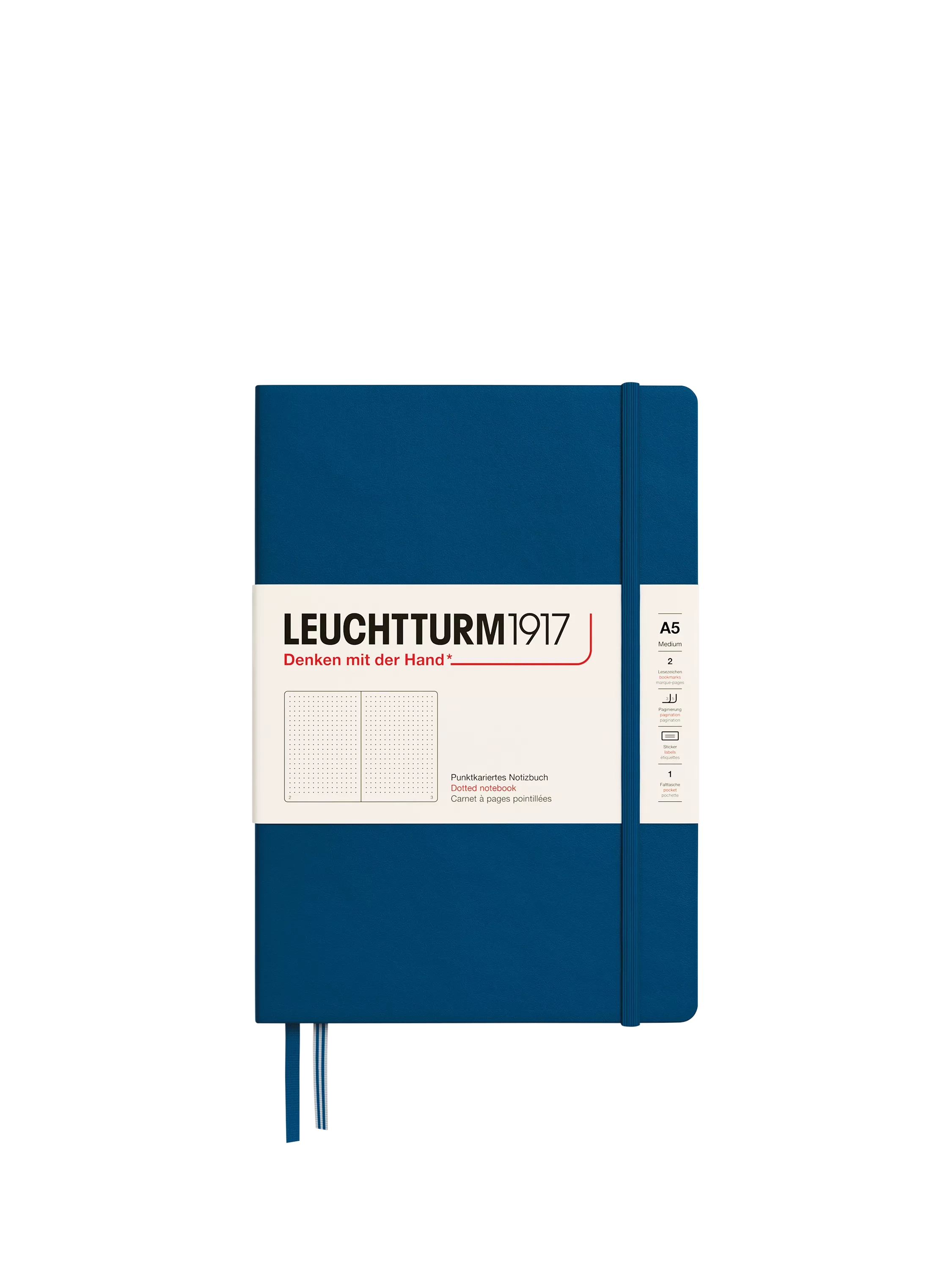 Leuchtturm1917 A5 dotted notebook in blue (British brand)