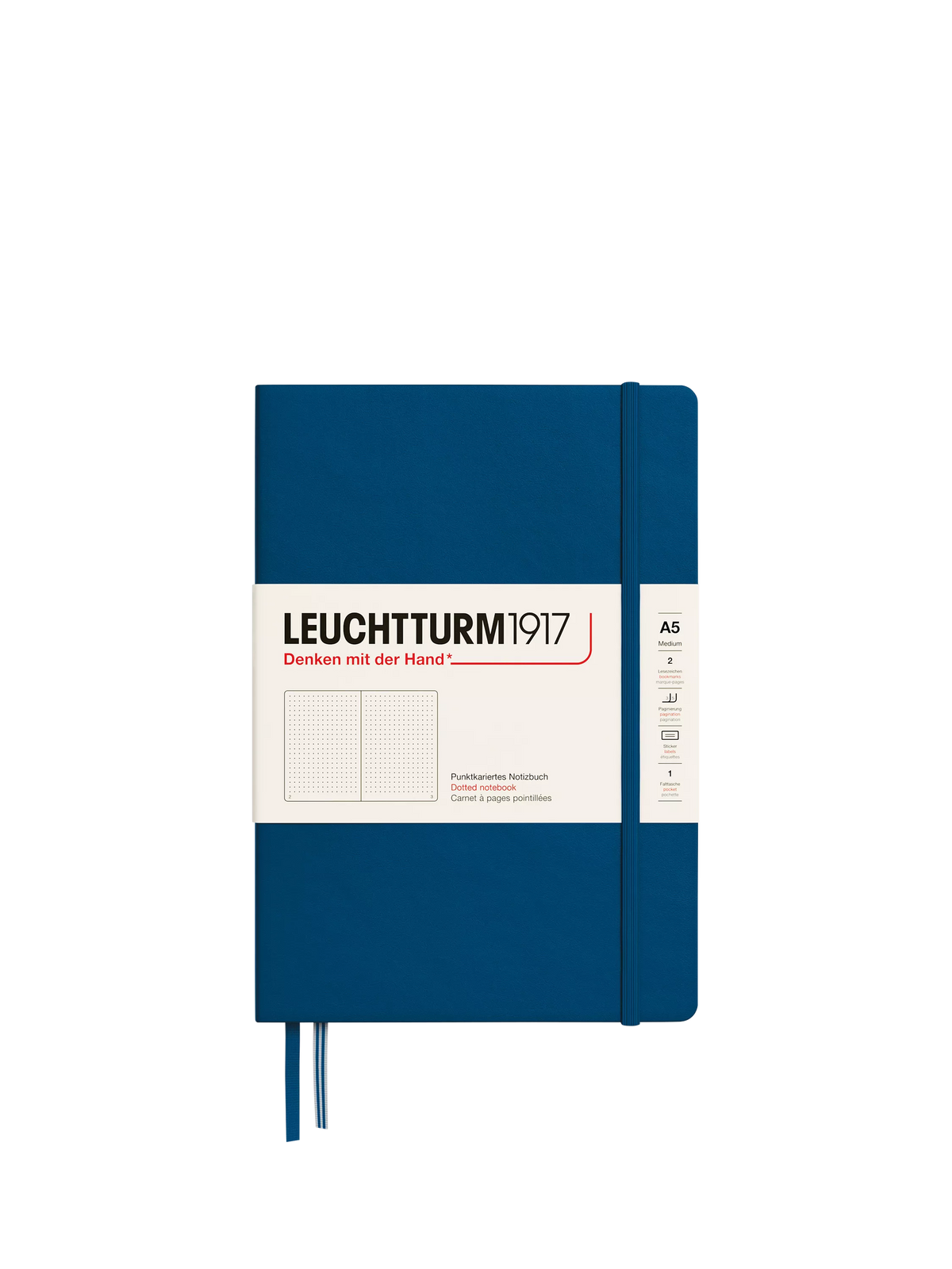 Leuchtturm1917 A5 dotted notebook in blue (British brand)