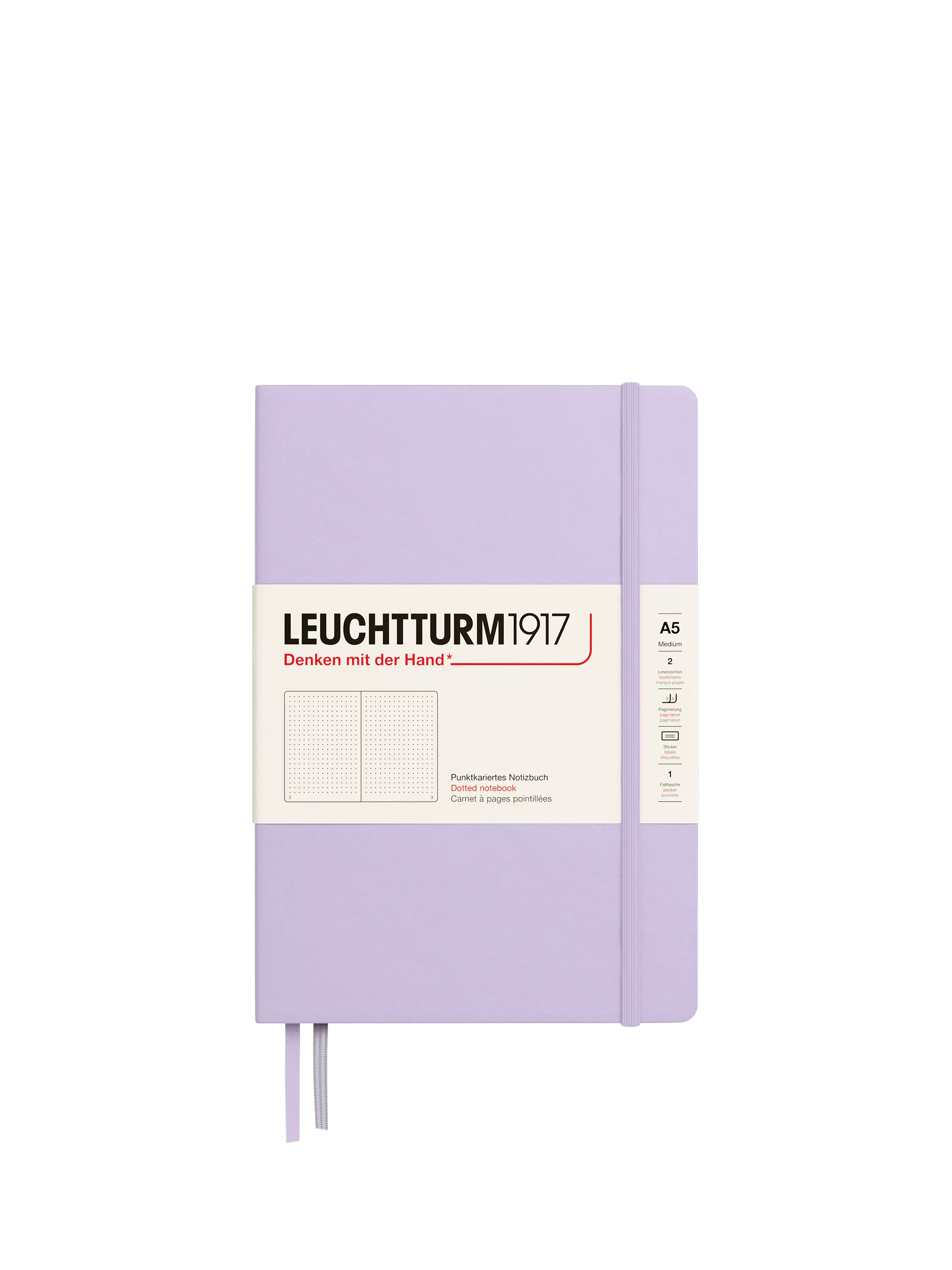 LEUCHTTURM1917 A5 dotted notebook purple - British product