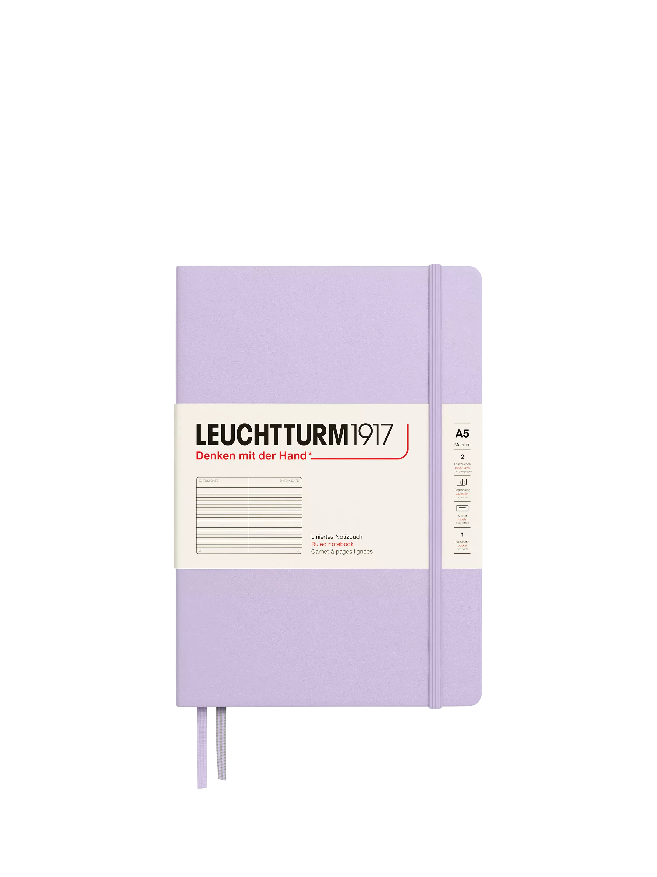 Leuchtturm1917 A5 hardcover notebook purple, imported from the UK