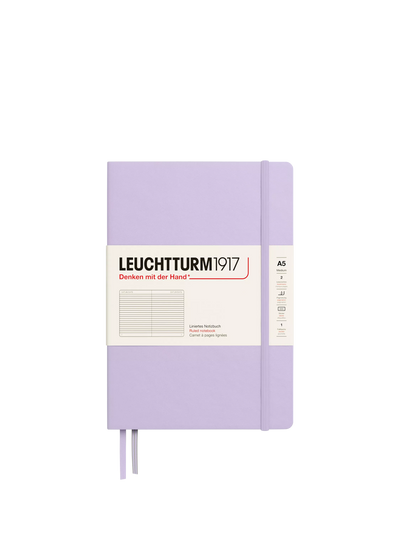 John Lewis LEUCHTTURM1917 A5 Medium Ruled Hardcover Notebook, Purple- Buy online at McGrocer