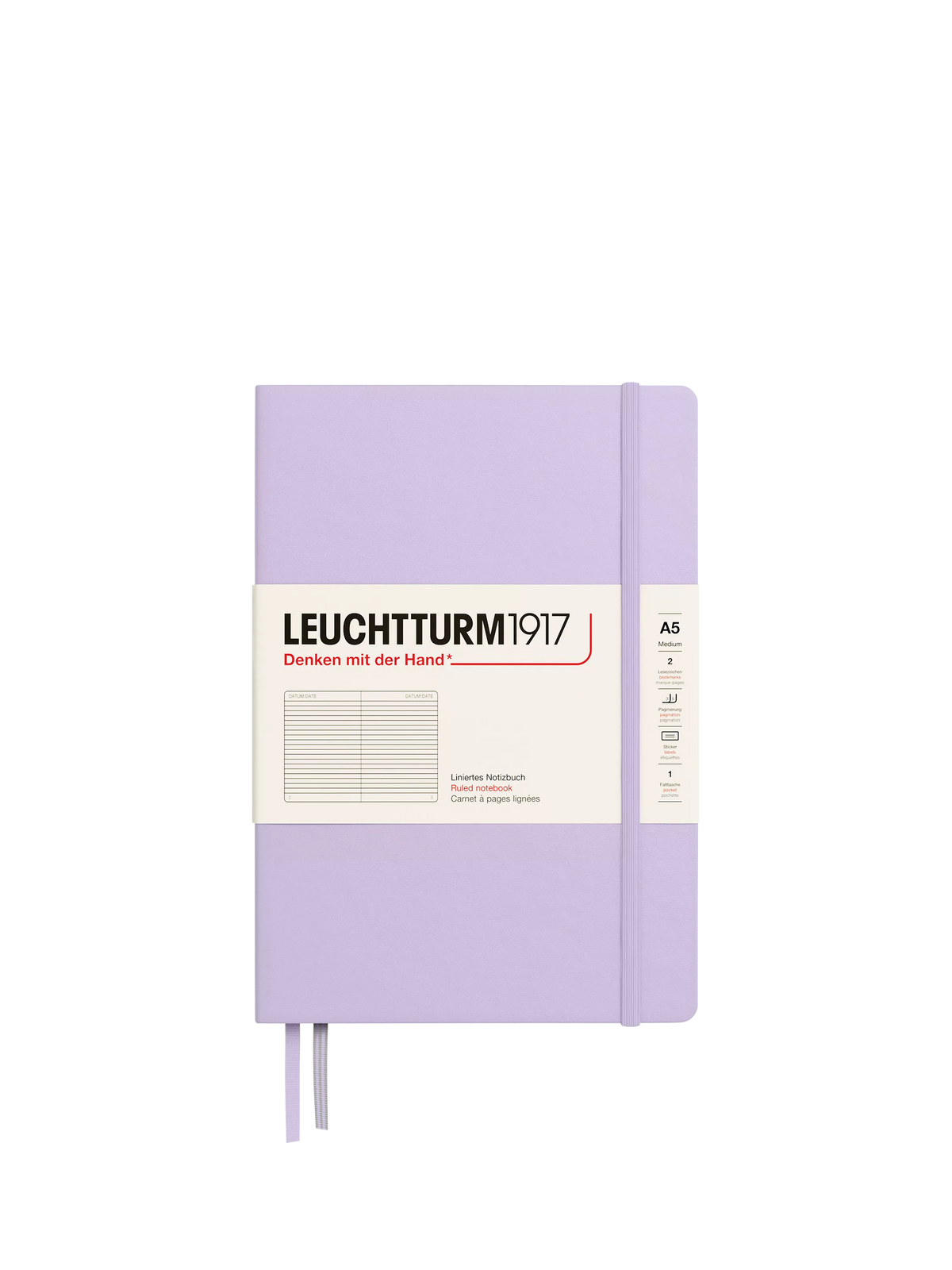 Leuchtturm1917 A5 hardcover notebook purple, imported from the UK