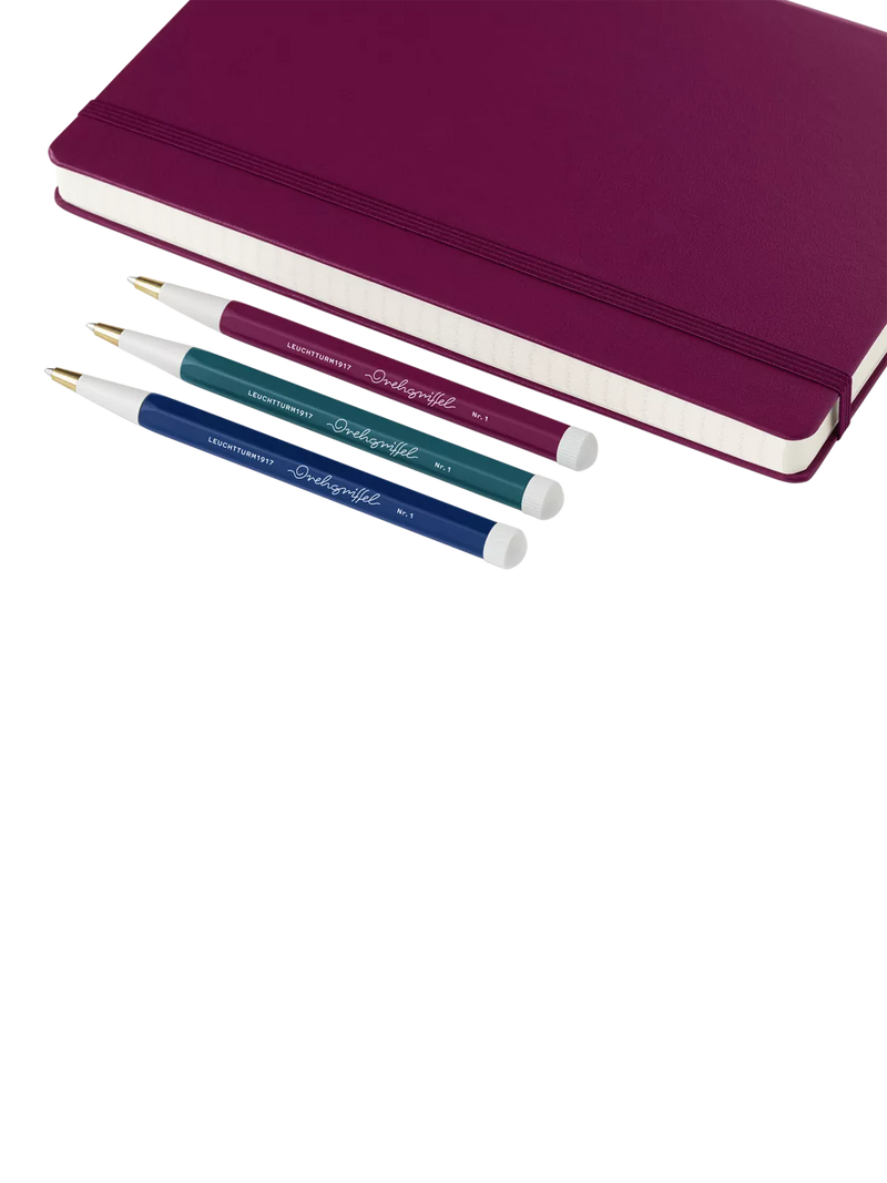 LEUCHTTURM1917 A5 ruled hardcover notebook in blue, imported from the UK