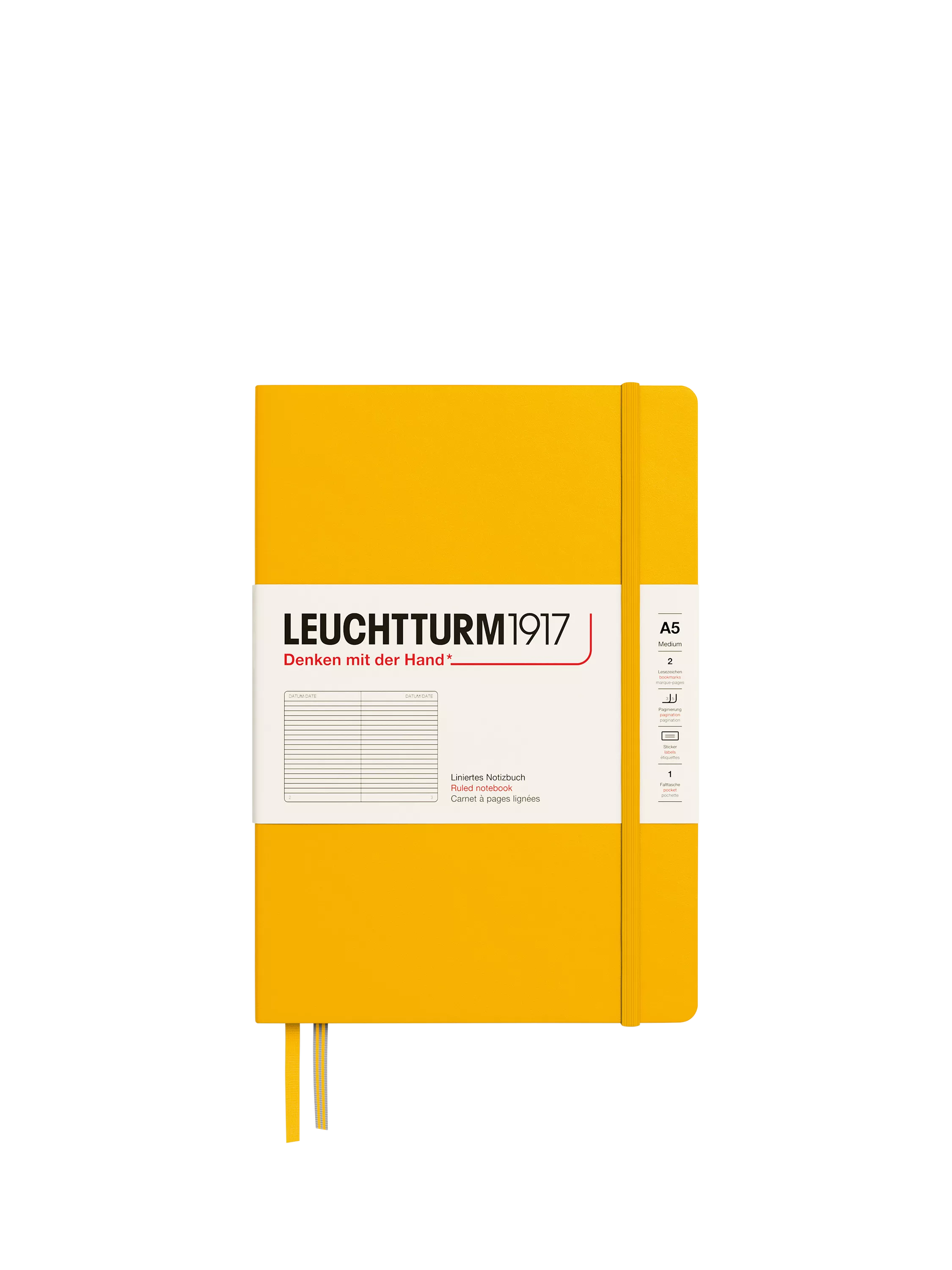 LEUCHTTURM1917 medium ruled hardcover notebook A5 (British brand)
