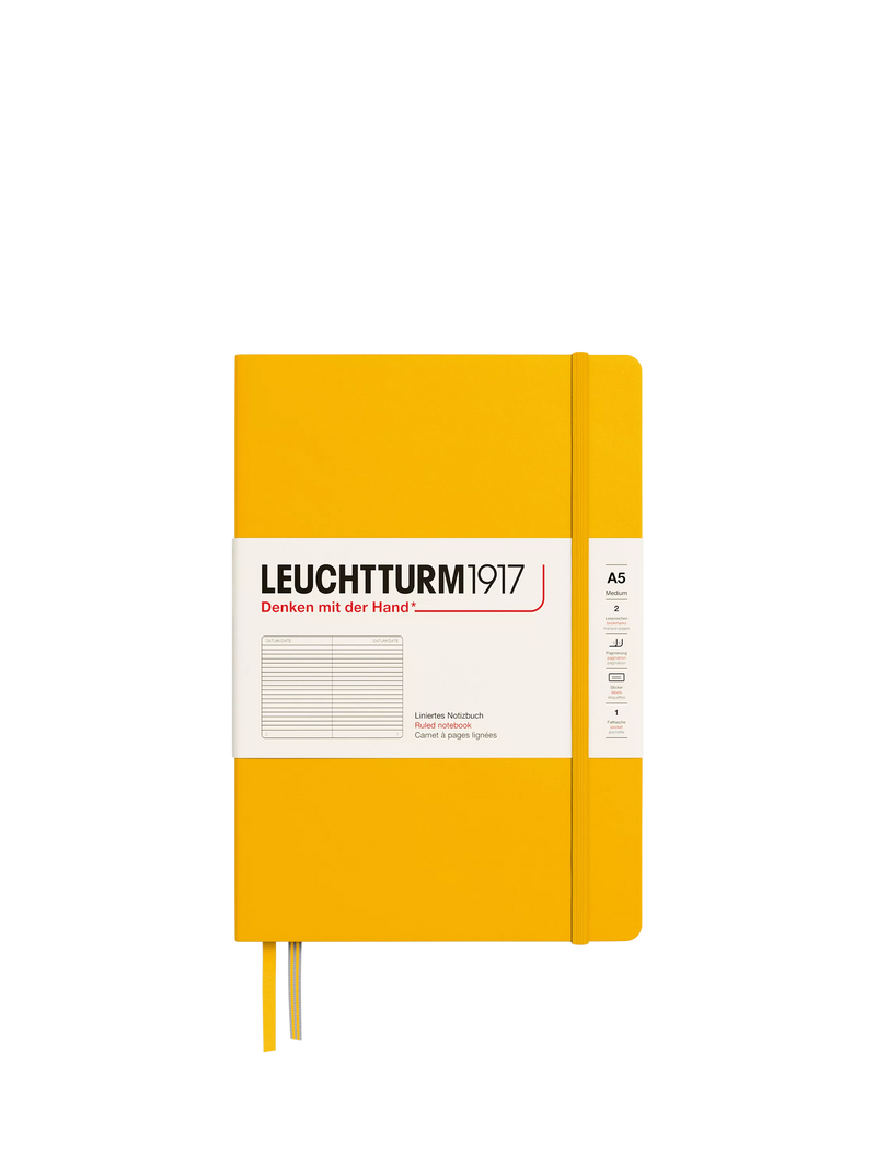 LEUCHTTURM1917 medium ruled hardcover notebook A5 (British brand)