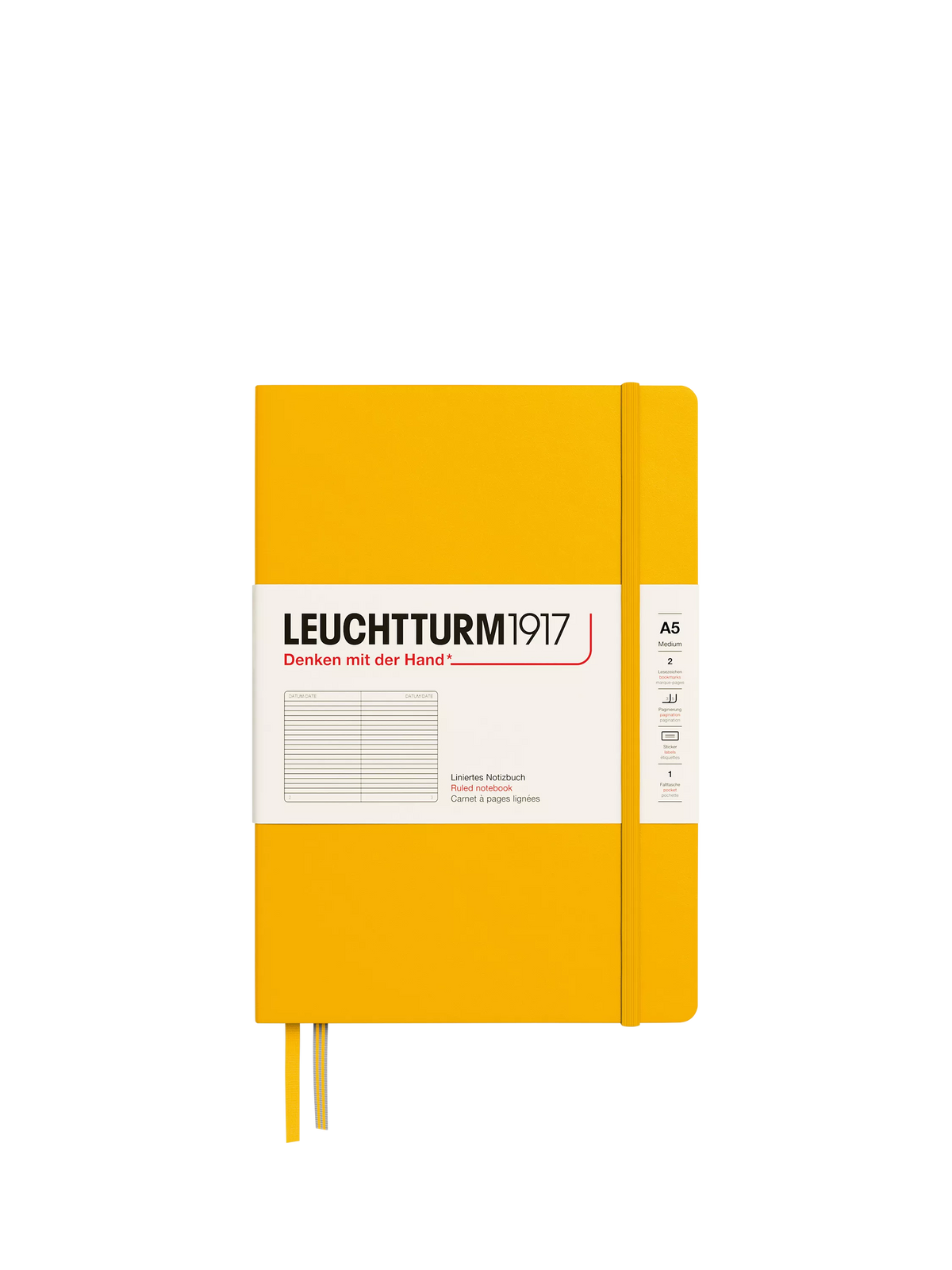 LEUCHTTURM1917 medium ruled hardcover notebook A5 (British brand)
