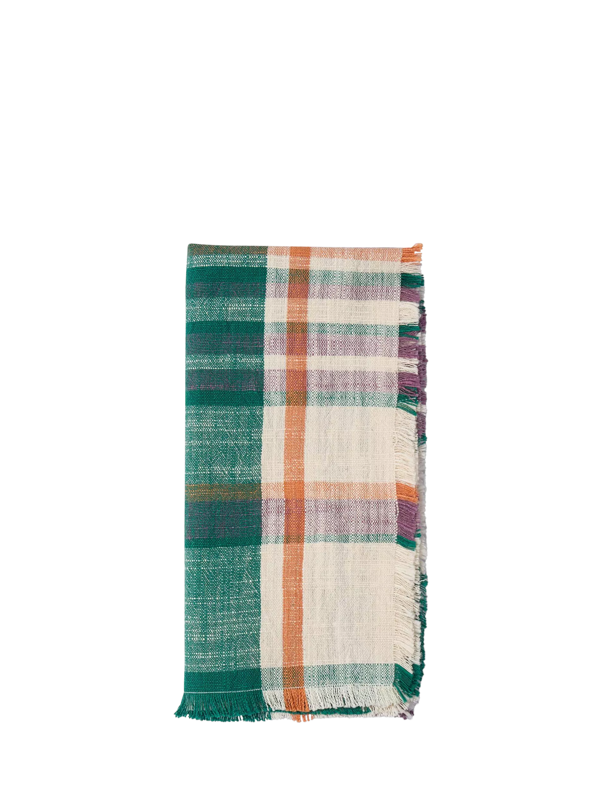 The Conran Shop Marabar check cotton napkins set of 2 green mauve - British product