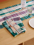 The Conran Shop Marabar check cotton napkins set of 2 green mauve - British product