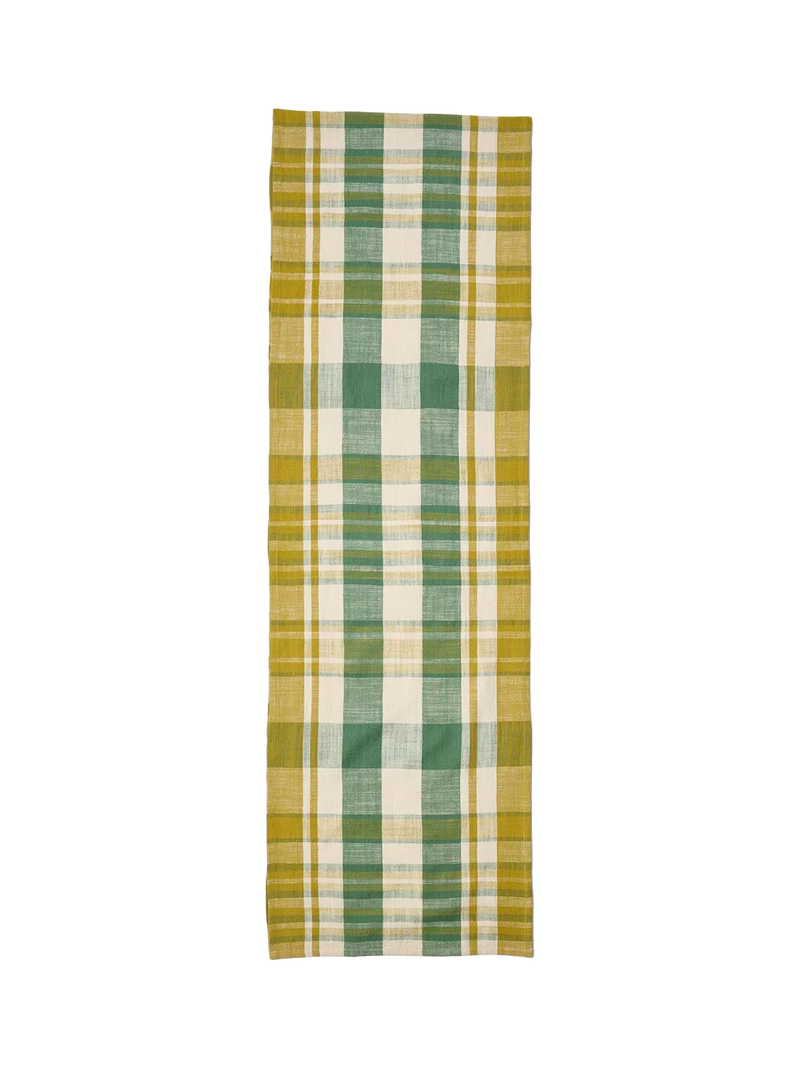 Conran Shop Marabar table runner green chartreuse 260cm, imported from the UK