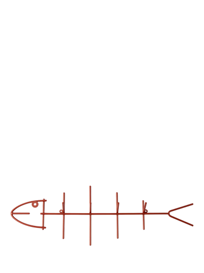 John Lewis The Conran Shop Fish Hook Wall-Mounted Rack, Red- Buy online at McGrocer