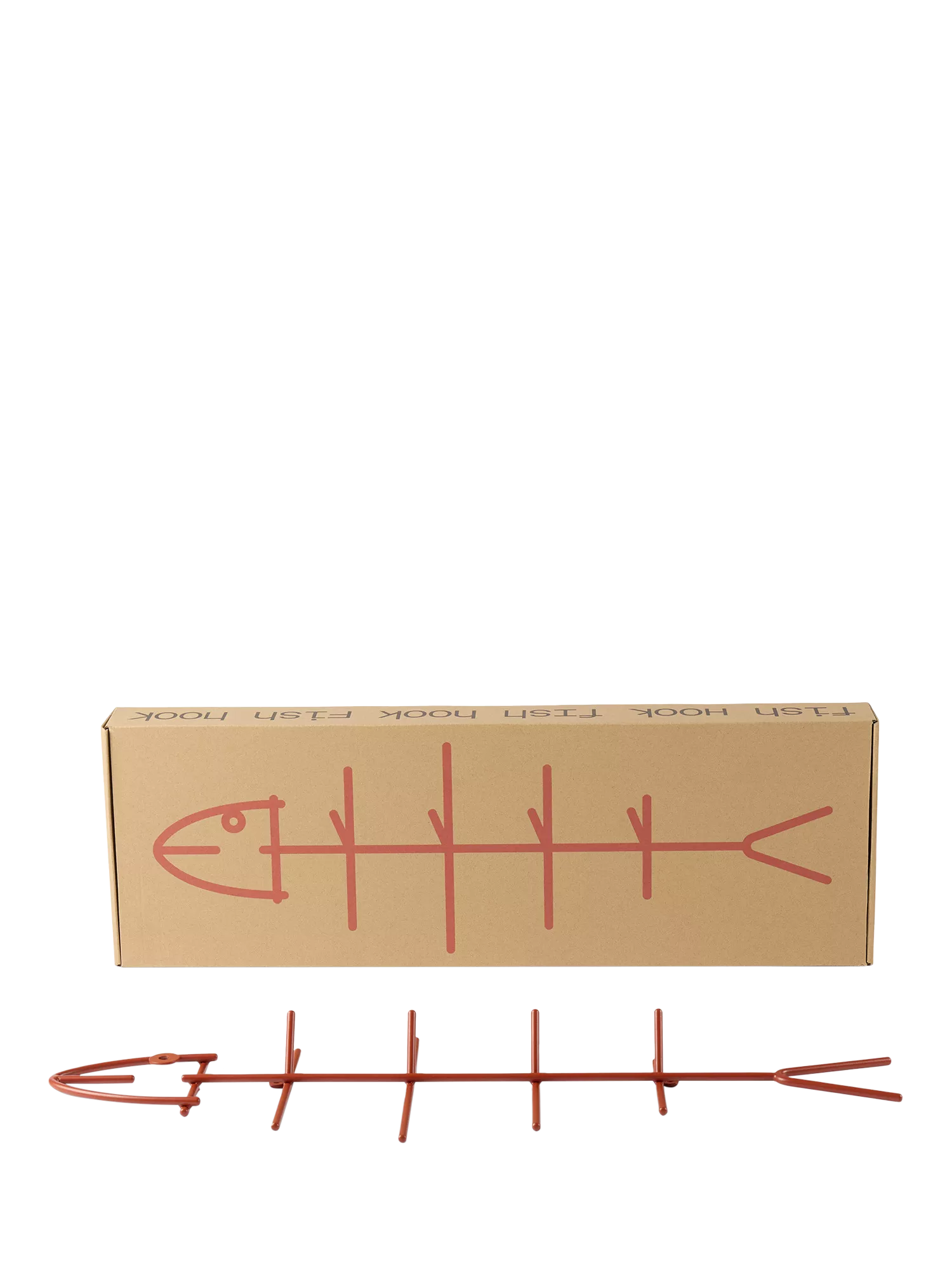 The Conran Shop red fish hook wall-mounted rack 60cm (British brand)