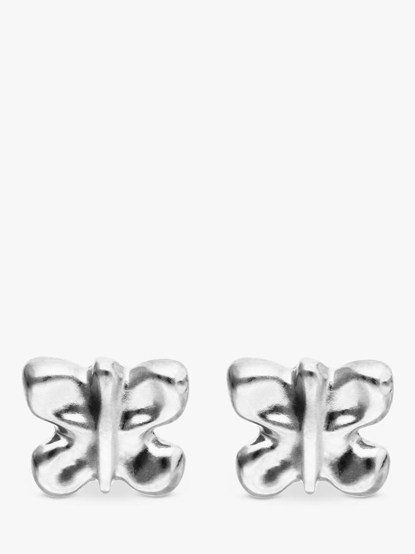 UNOde50 butterfly stud earrings silver plated, UK version