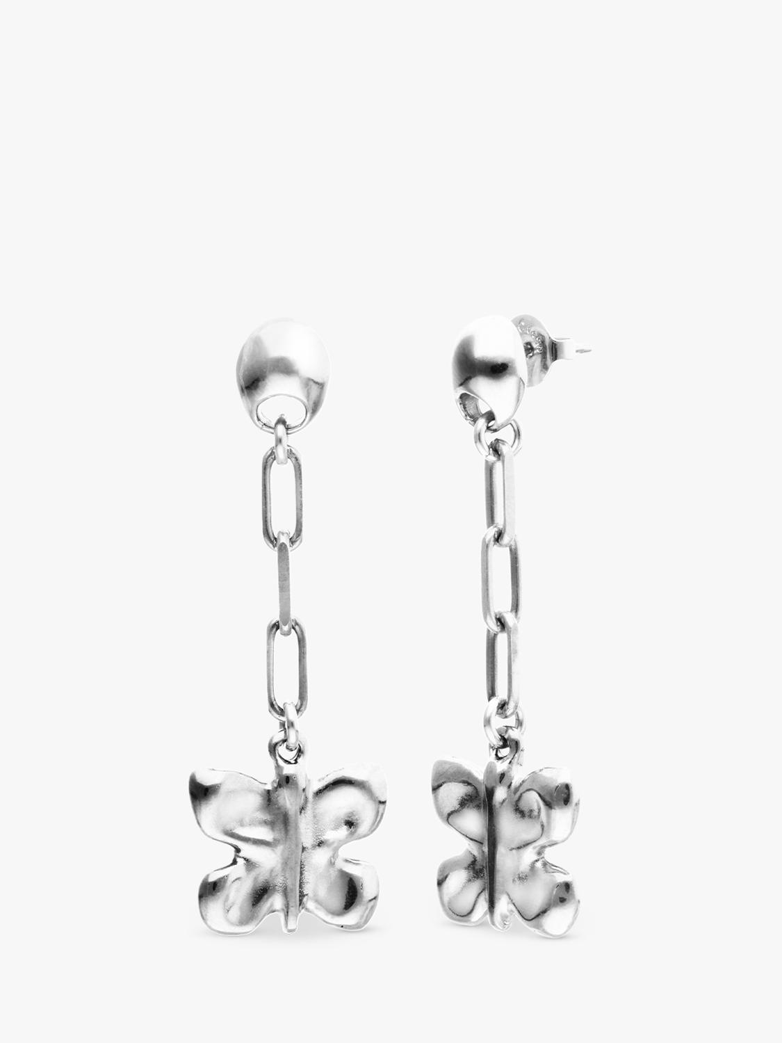 UNOde50 butterfly drop earrings 5cm, imported from the UK