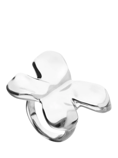 John Lewis UNOde50 Aleteo Flutter Maxi Butterfly Ring Silver 16.4mm- Buy online at McGrocer