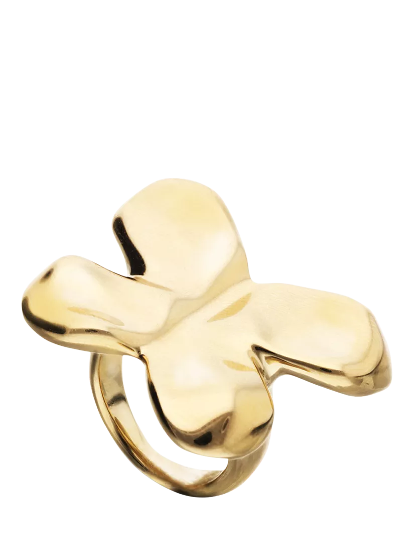 UNOde50 Butterfly Ring Gold Gold-Plated Cocktail Ring