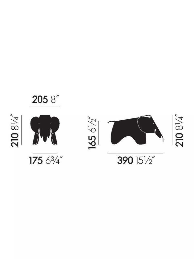 Vitra Eames Wood Elephant Ornament chestnut (British brand)