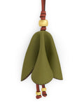 Ralph Lauren leather floral bag charm small, imported from the UK