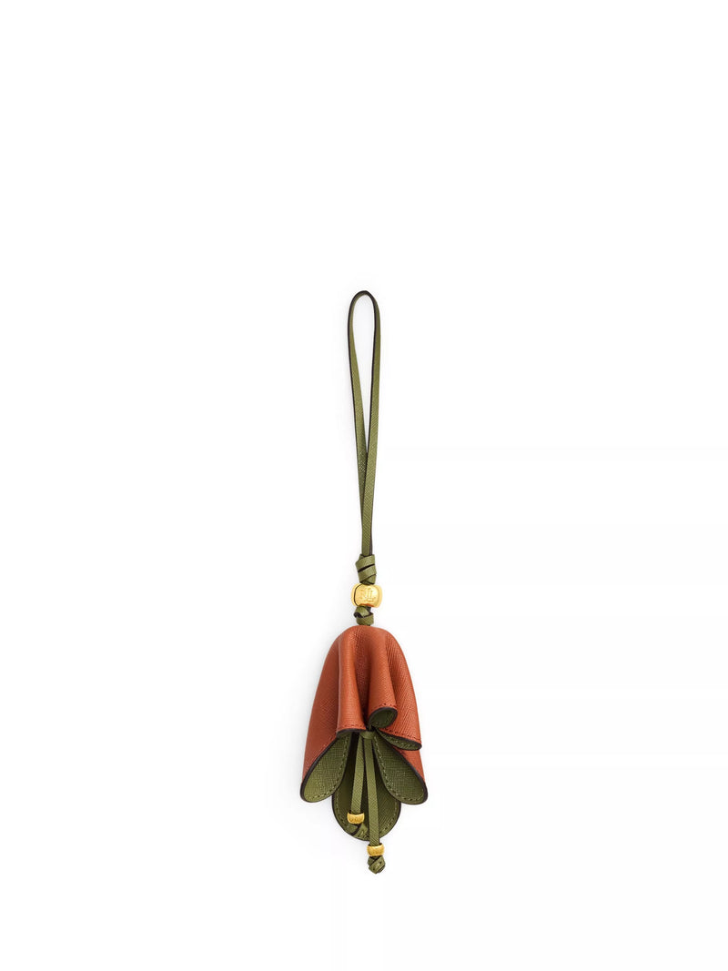 Ralph Lauren Leather Floral Bag Charm