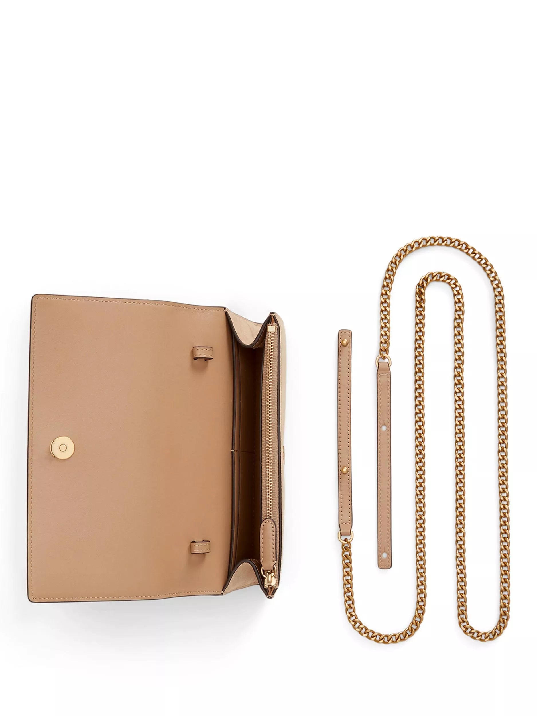 Ralph Lauren Adair II suede clutch bag light beige, UK version